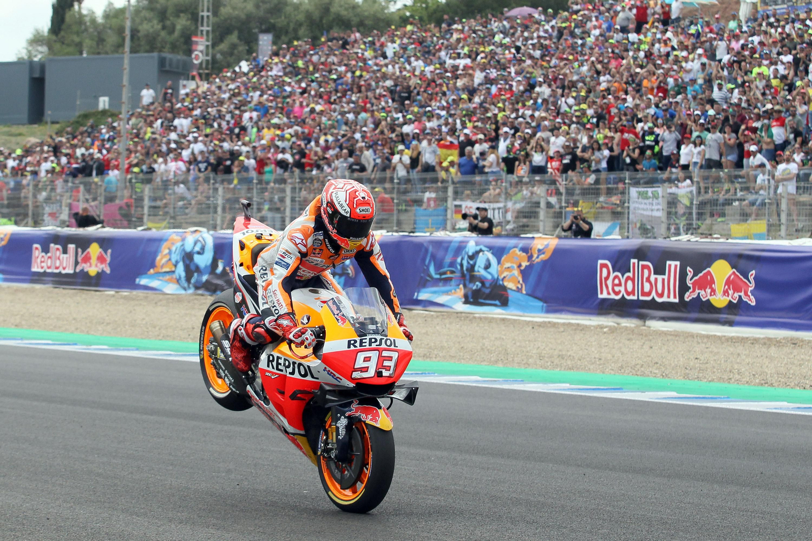Marc Márquez clava la Honda tras ganar en el GP de España pasado celebrado en Jerez. Marc Márquez clava la Honda tras ganar en el GP de España pasado celebrado en Jerez.