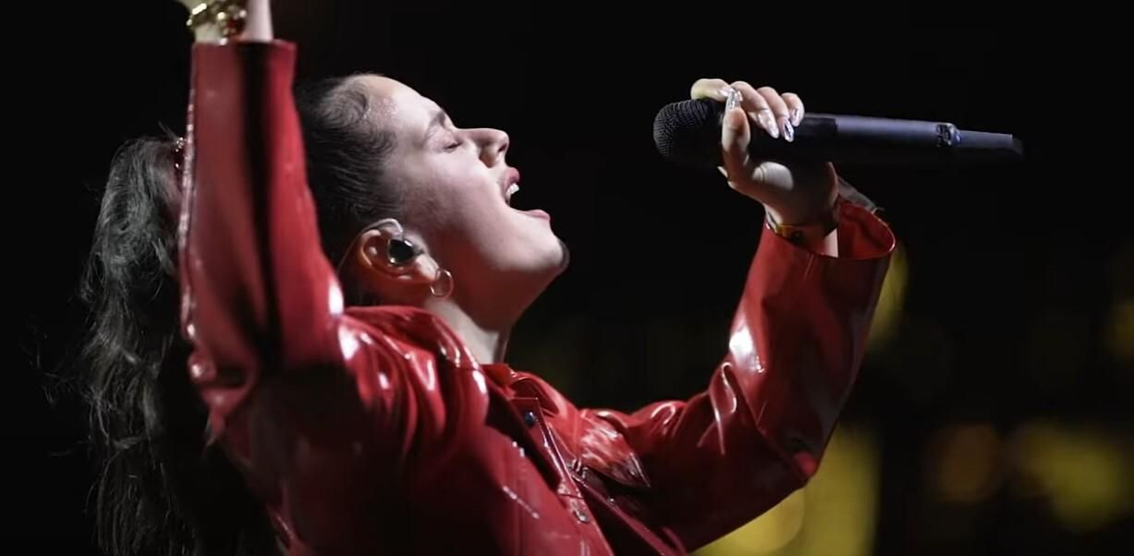 Rosalía, durante su actuación en el Coachella 2019.