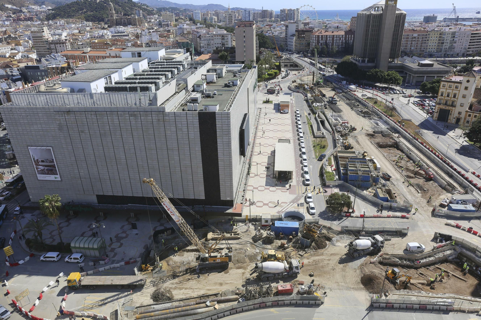 Fotos de las obras del Metro de Málaga