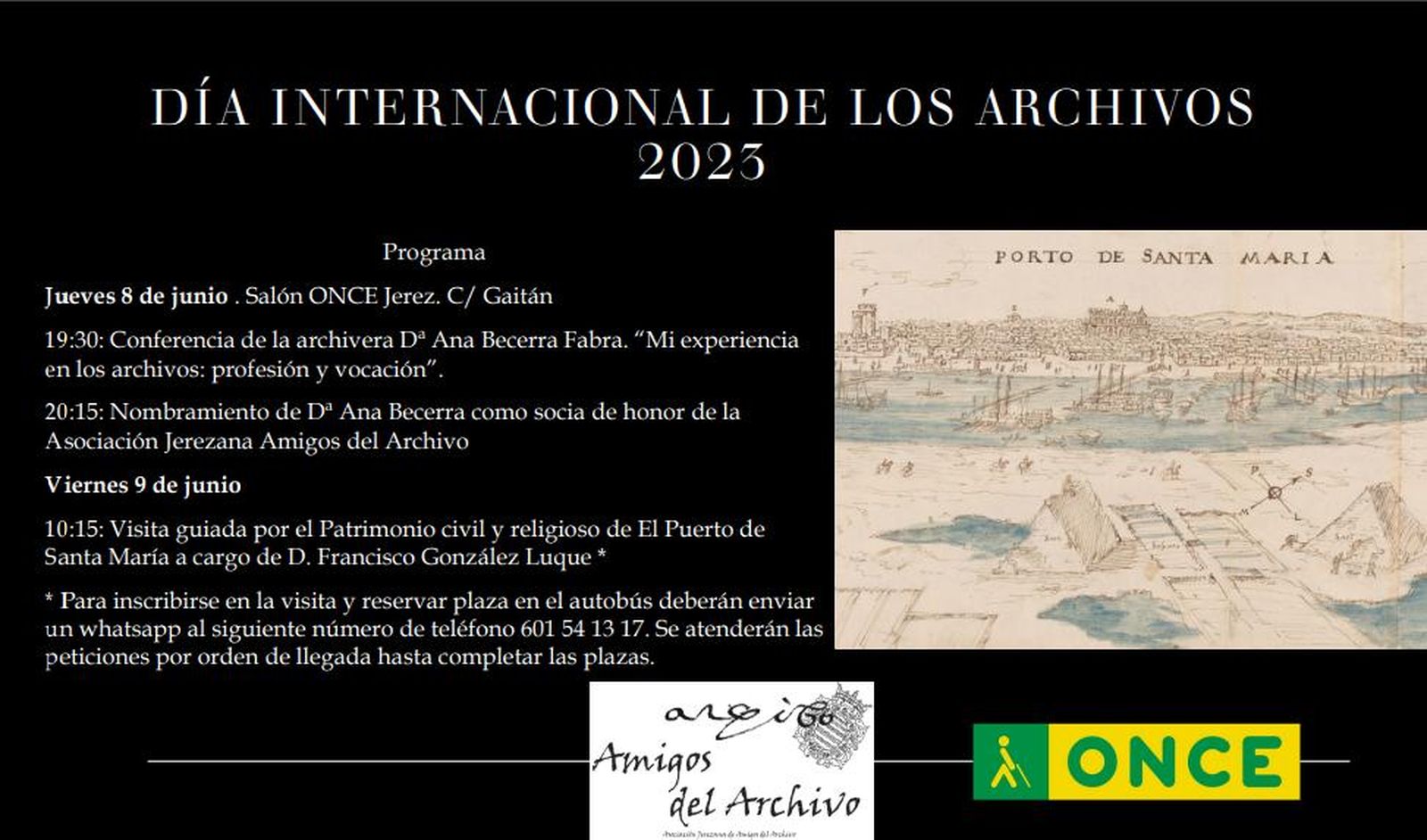 Invitación al Día Internacional de los Archivos.