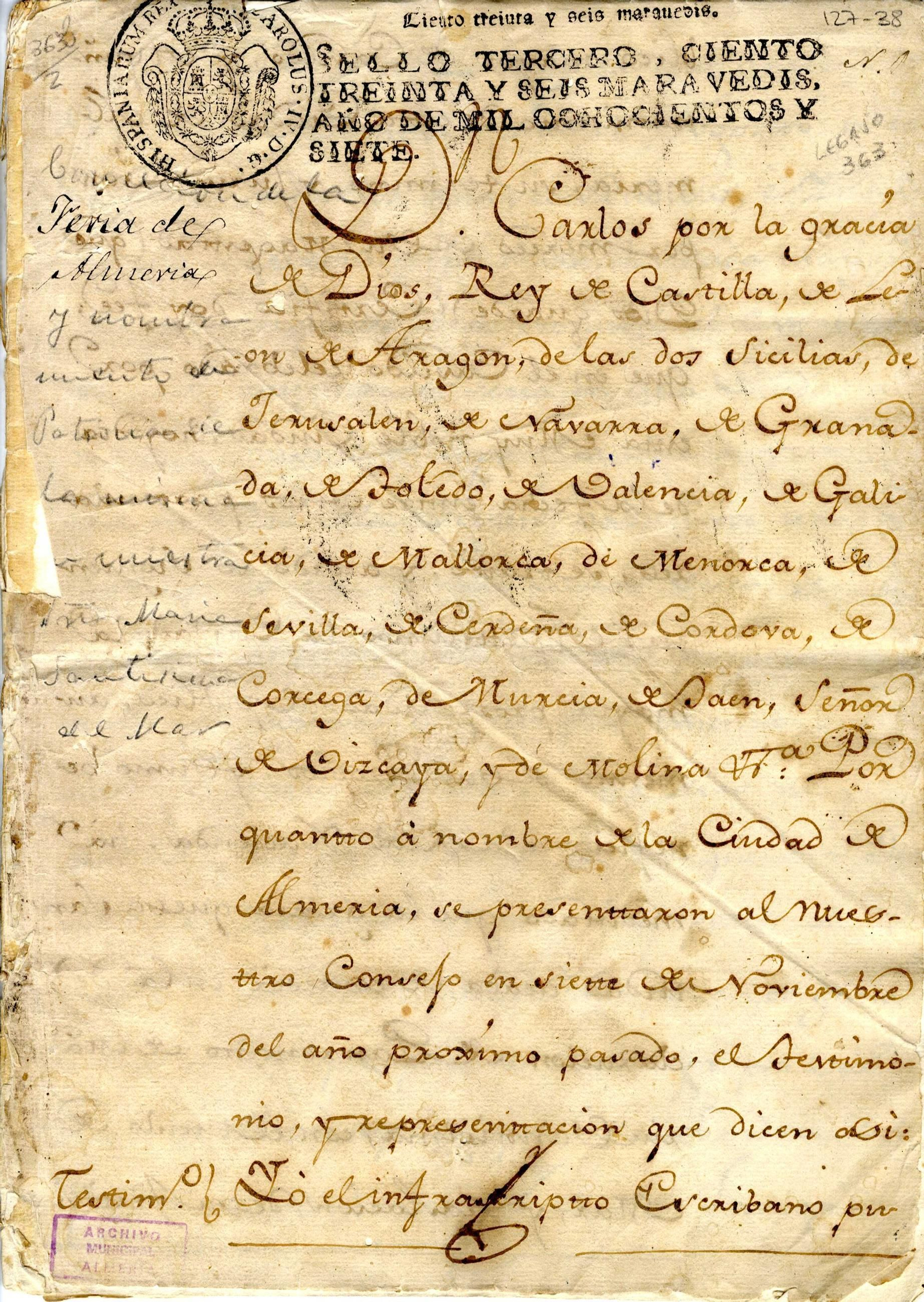 Documento de 1807