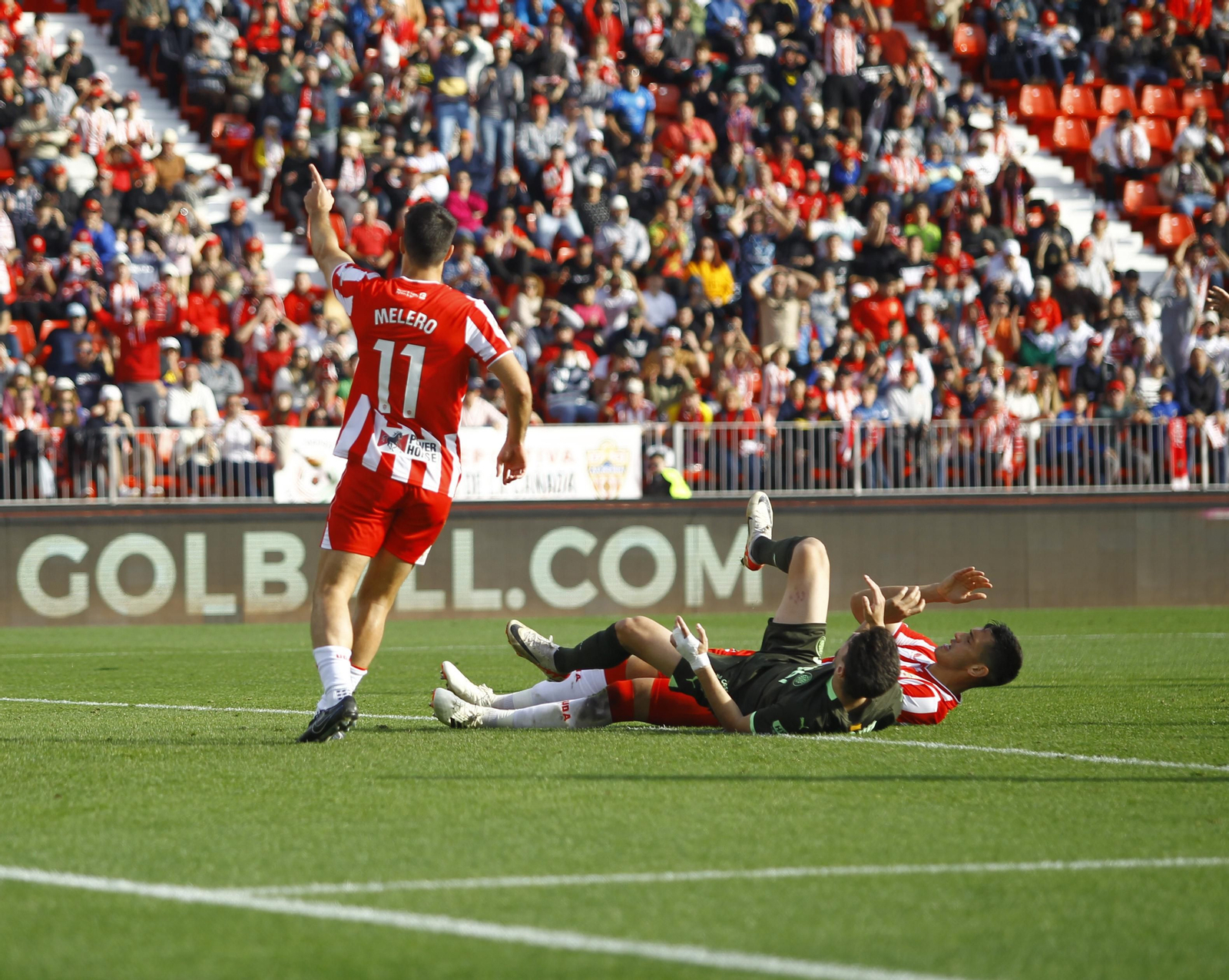 Las mejores imágenes del partido de fútbol U.D. Almería-Girona F.C.