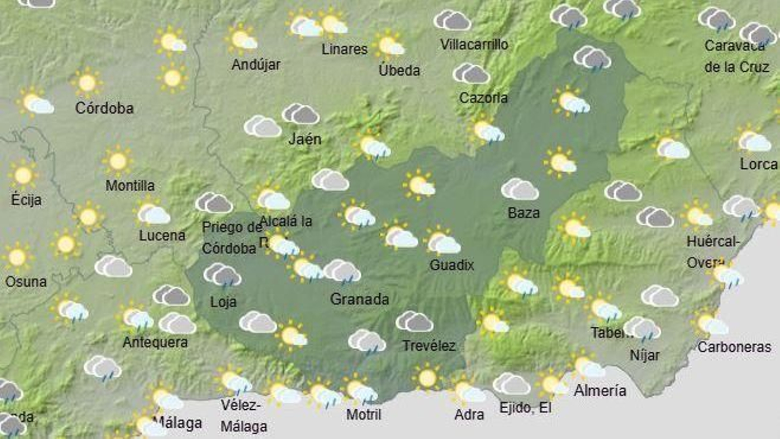 El Tiempo en Granada el 30 de septiembre de 2025