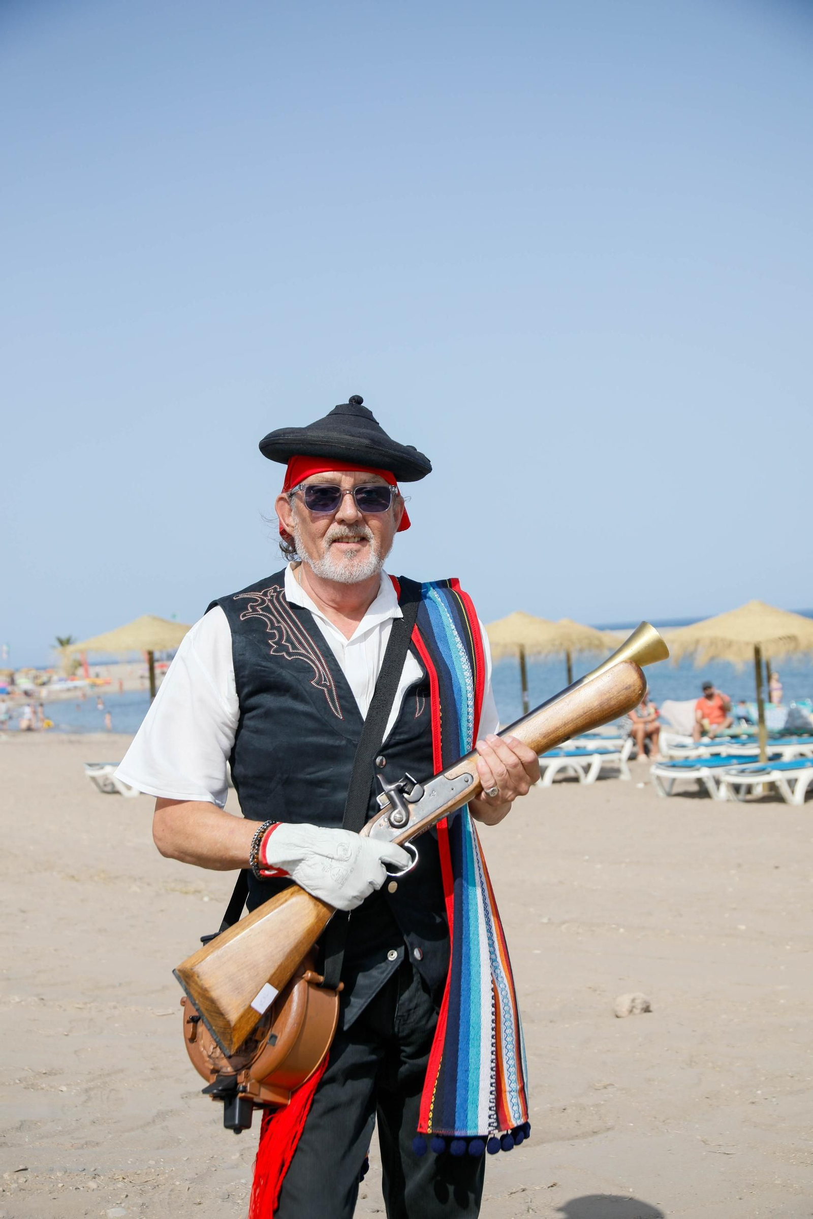 La carrera de cintas y la exhibición de caballos de los Moros y Cristianos de Mojácar, en imágenes