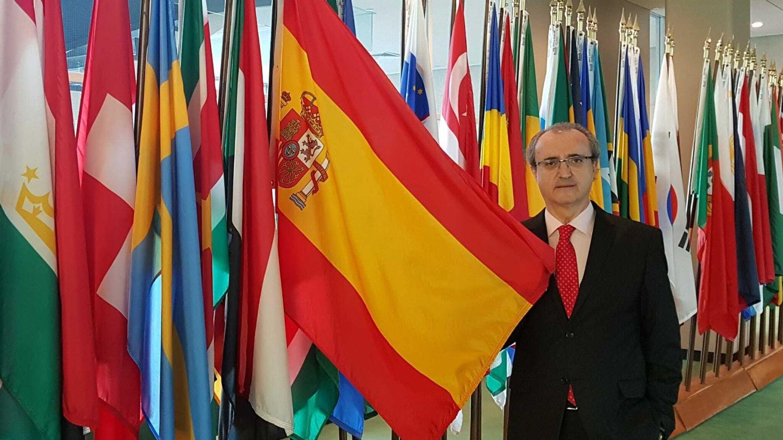 Jesús Miranda Hita en la sede de la ONU en Ginebra