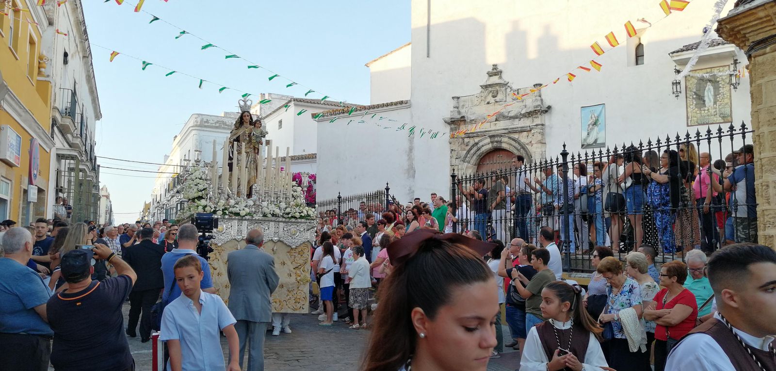 Salida procesional de la Virgen del Carmen, el pasado año