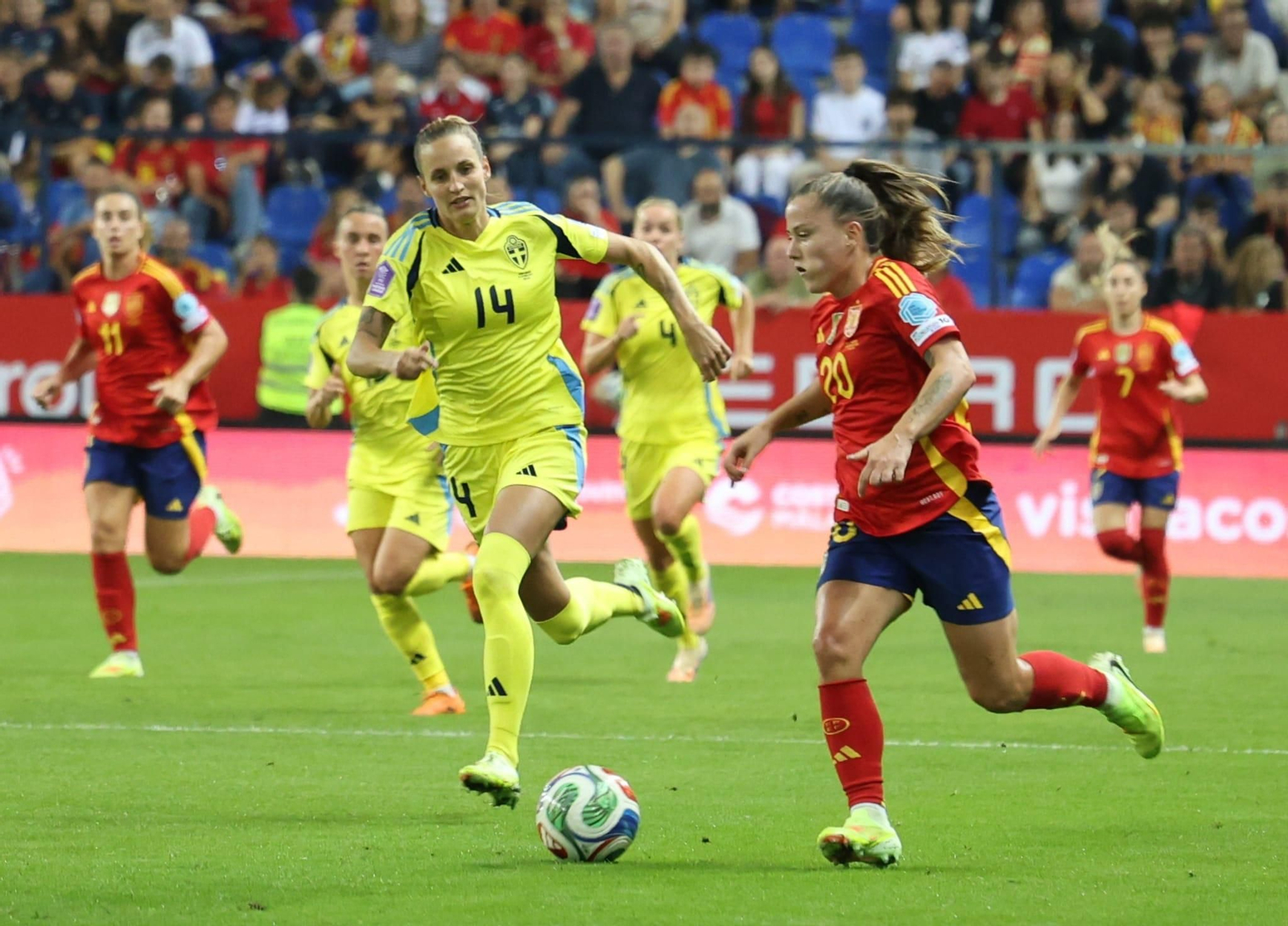 El España-Suecia de Málaga, en fotos