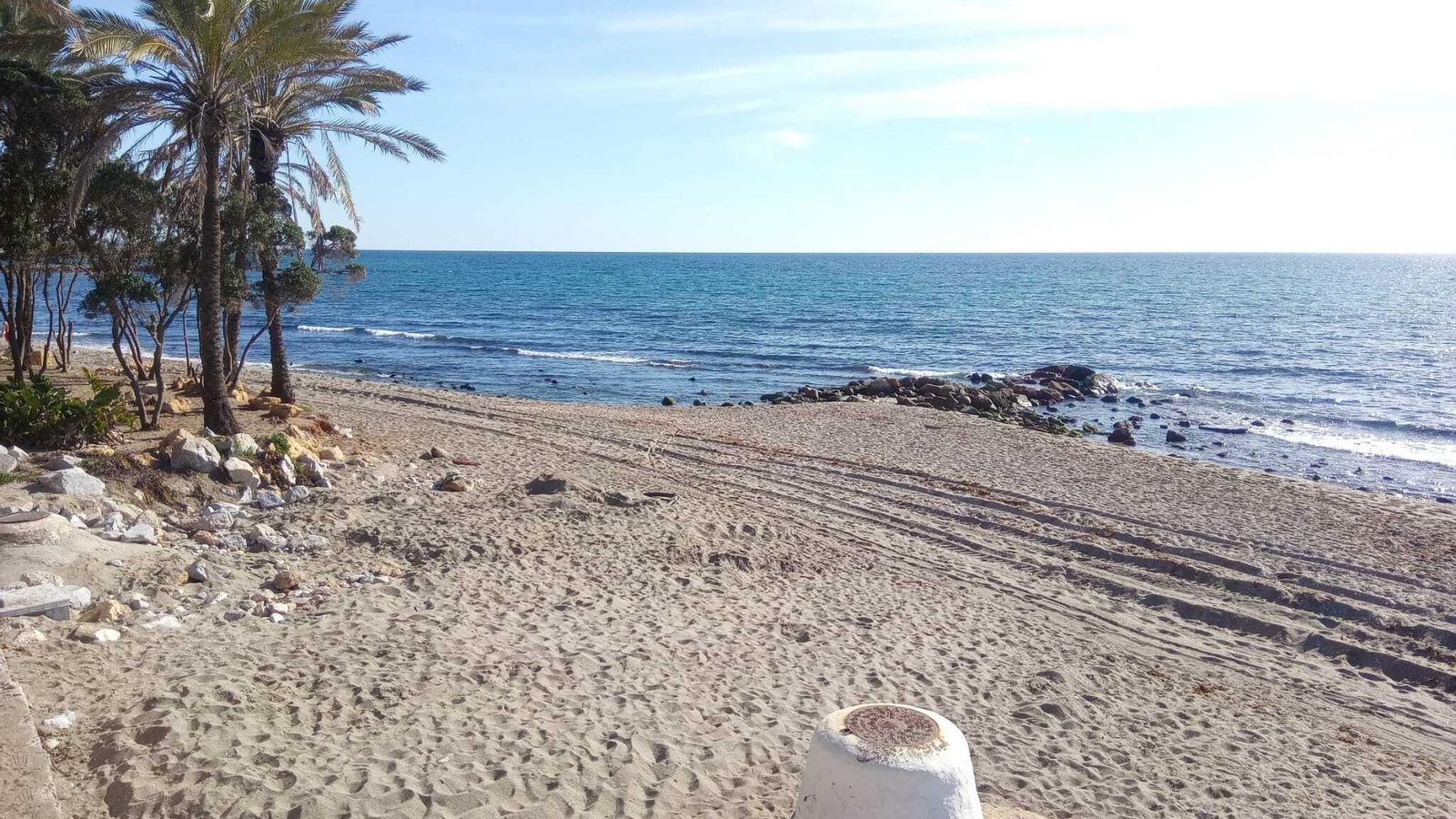 La zona de roqueo en la que fueron hallados tres ejemplares de la lapa patella ferrugínea.