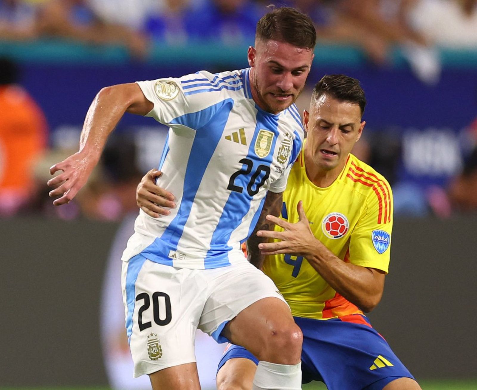 Imagen de la final entre Colombia y Argentina de la Copa América 2024 compartida por la cuenta del torneo en redes sociales