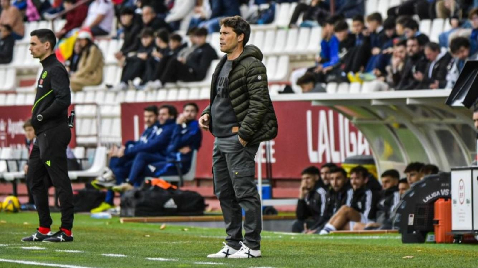 Rubi, en el área técnica del Carlos Belmonte.