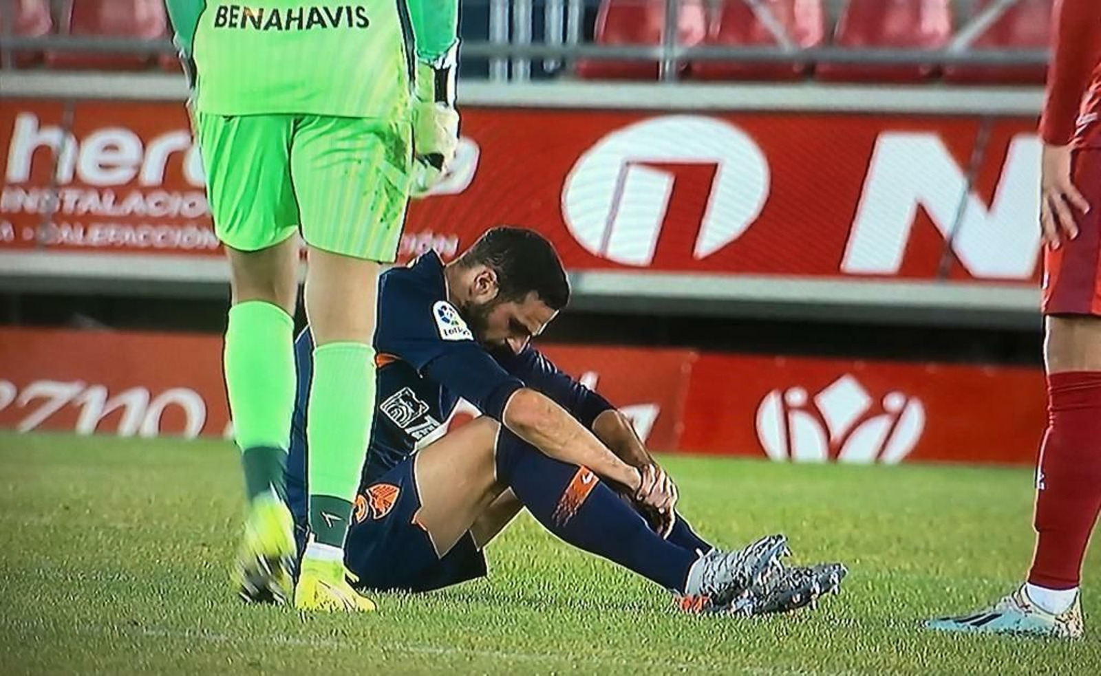 David Lombán, lesionado.