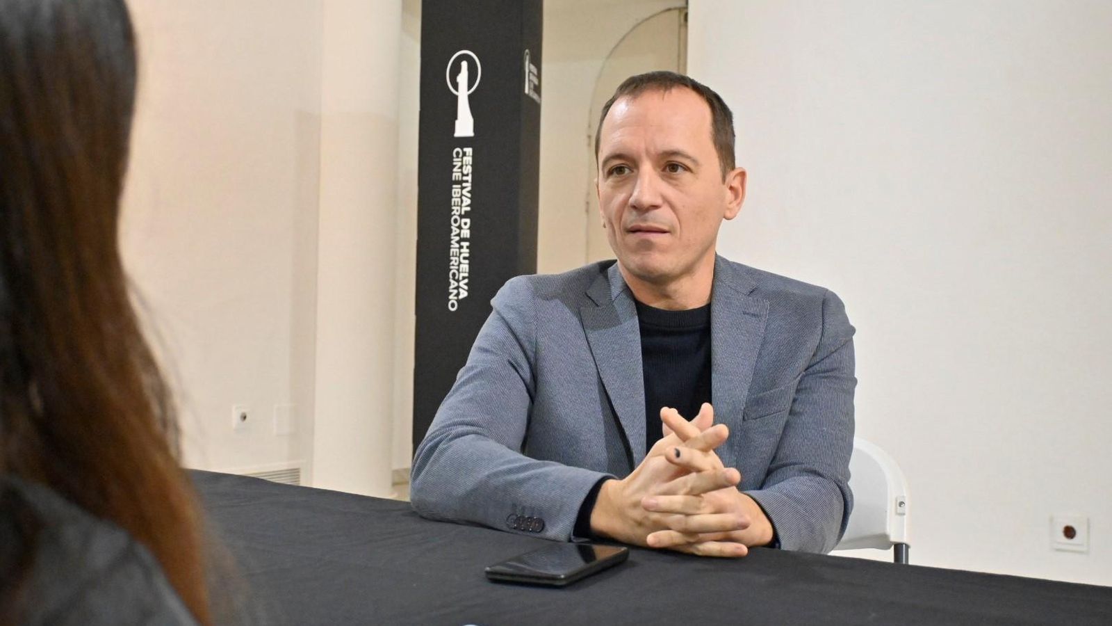 Manuel H. Martín en un momento de la entrevista.