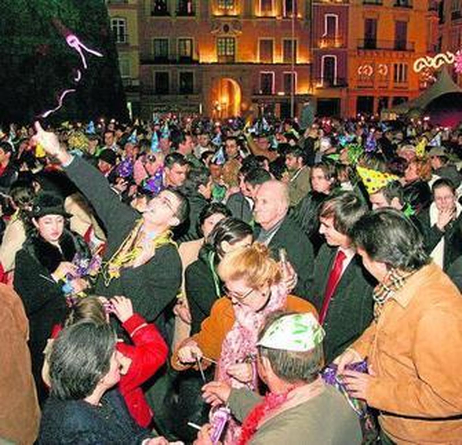 Fiesta de Nochevieja, en la Plaza de la Constitución.