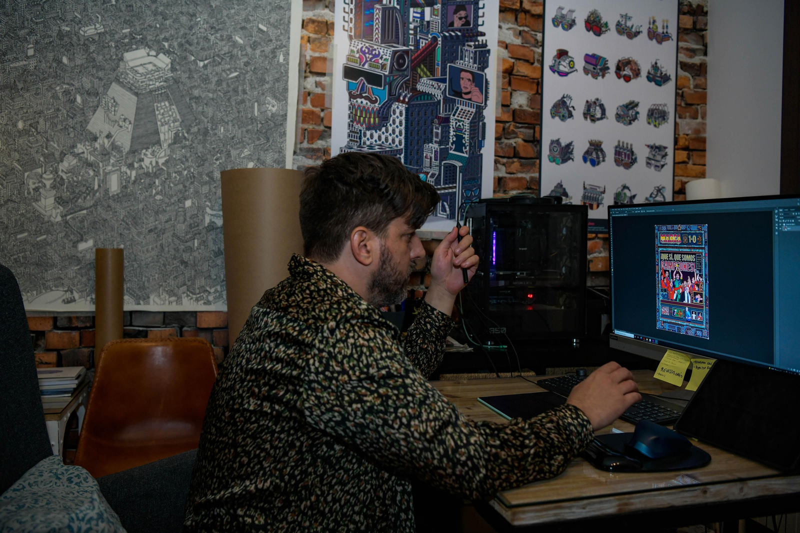 Javier Arrés trabaja en la portada