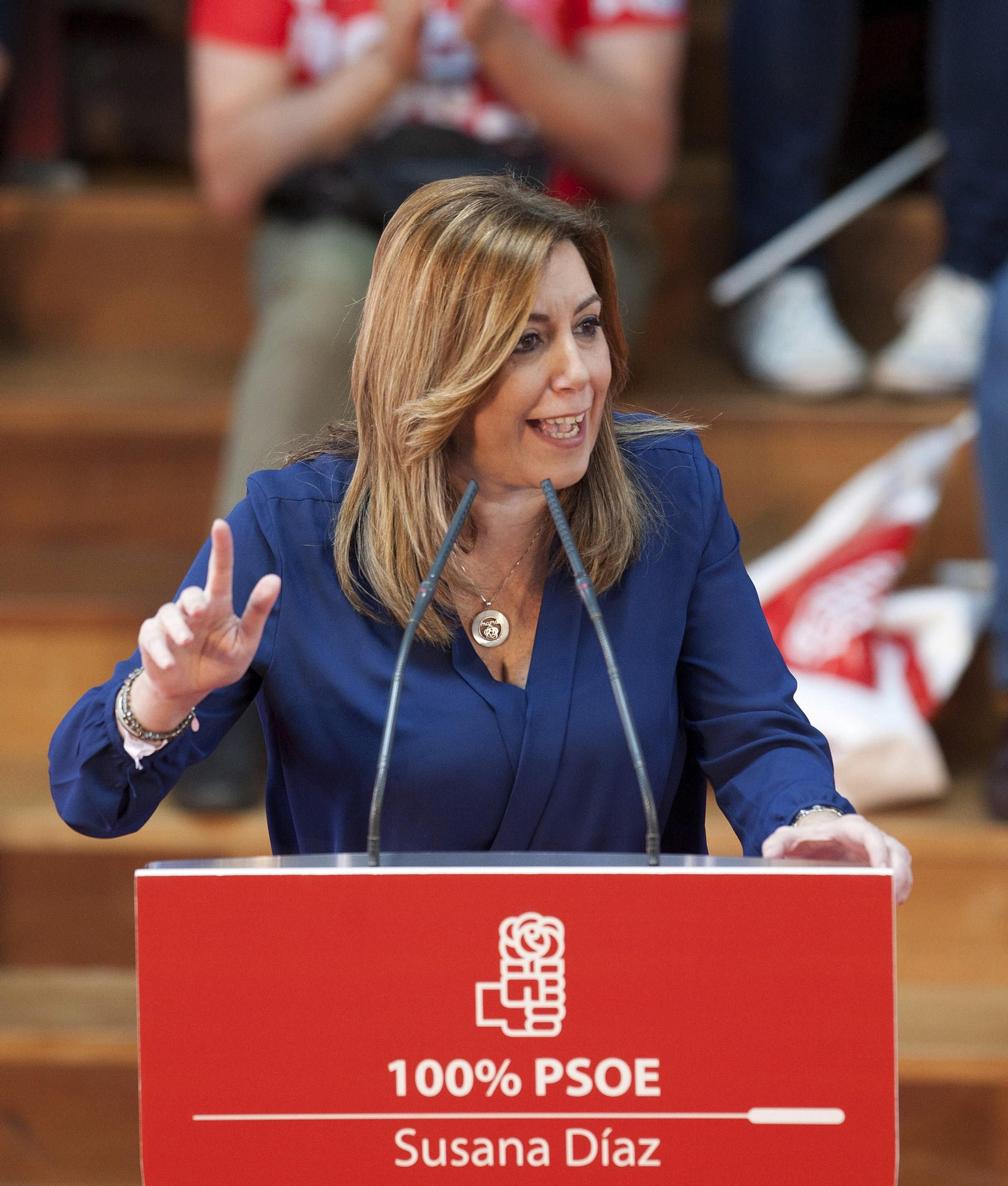 Susana Díaz, en un mítin en Vigo.