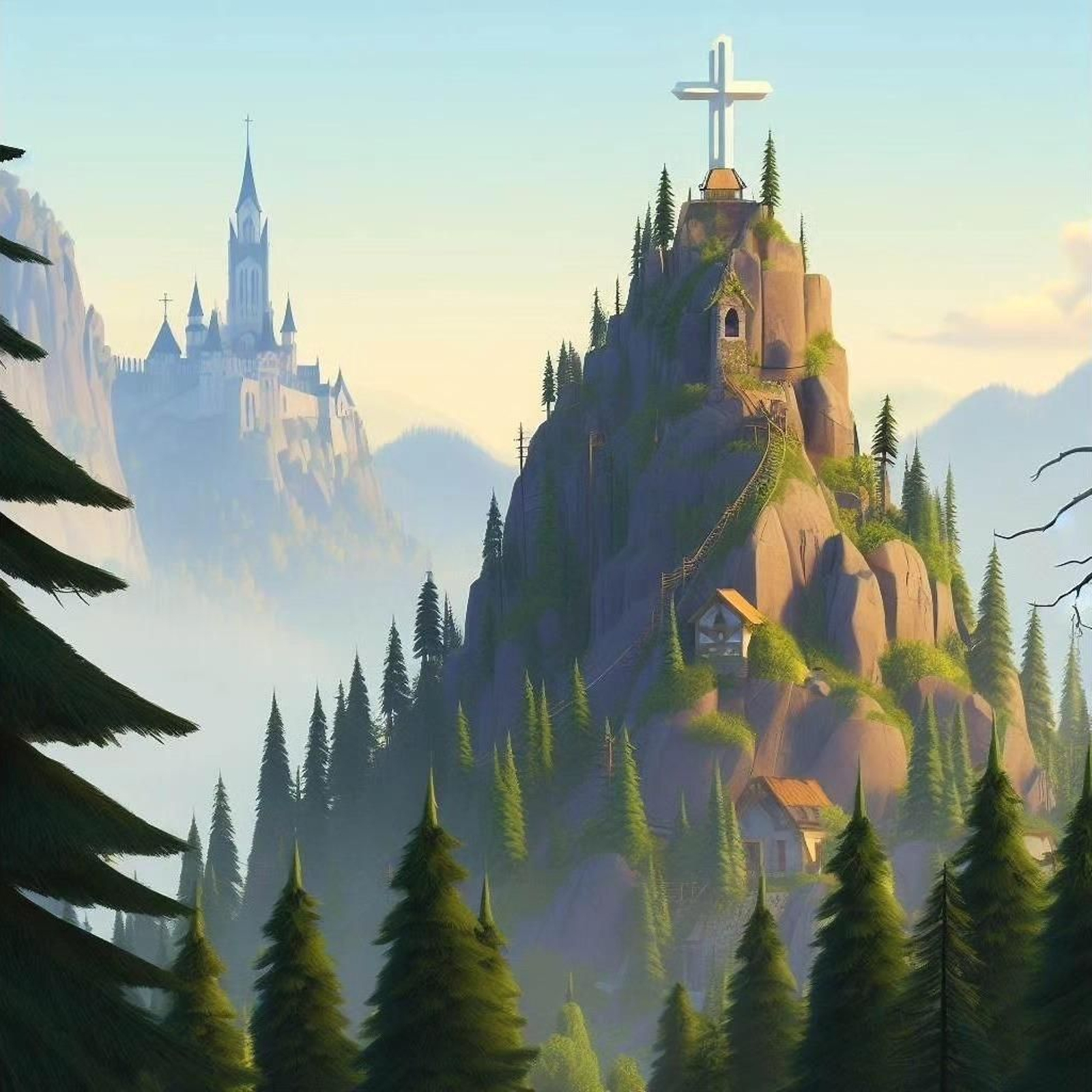 El Castillo de Santa Catalina y la enorme Cruz que corona el cerro de su mismo nombre en esta imagen de Jaenial.