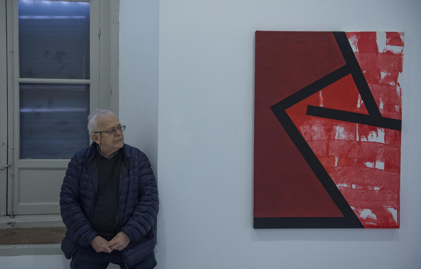 Gerardo Delgado, en una exposición en Rafael Ortiz.