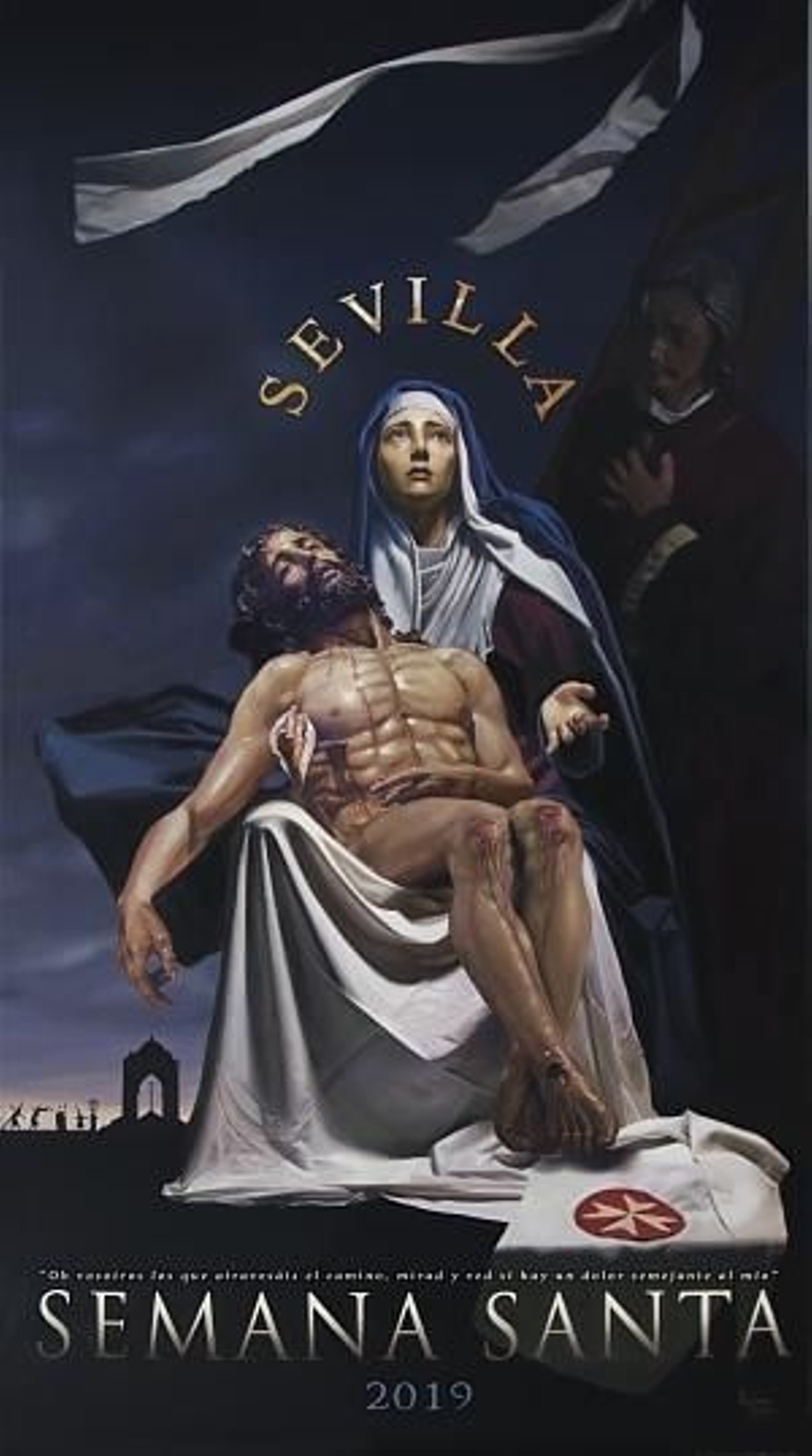 Cartel de la Semana Santa de Sevilla 2019, obra de Fernando Vaquero