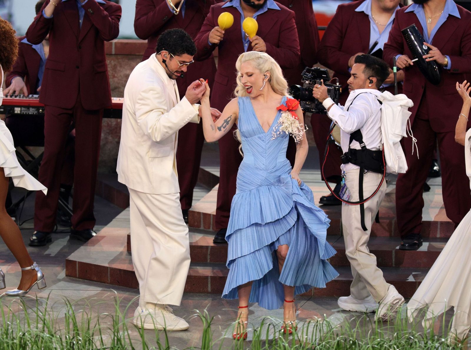 Las mejores fotos de la Super Bowl con la actuación de Bad Bunny