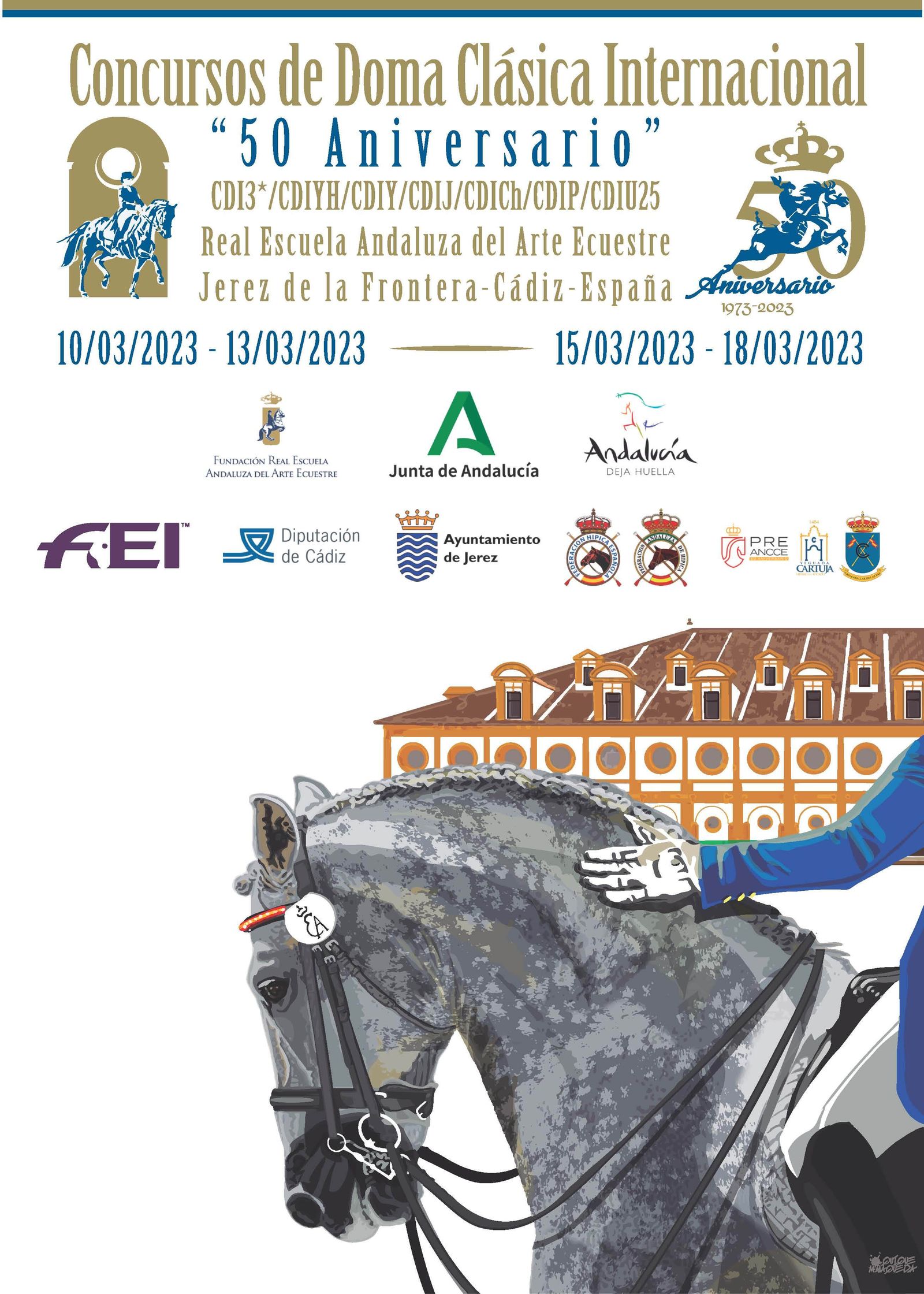 Cartel de los dos Concursos '50 Aniversario'.