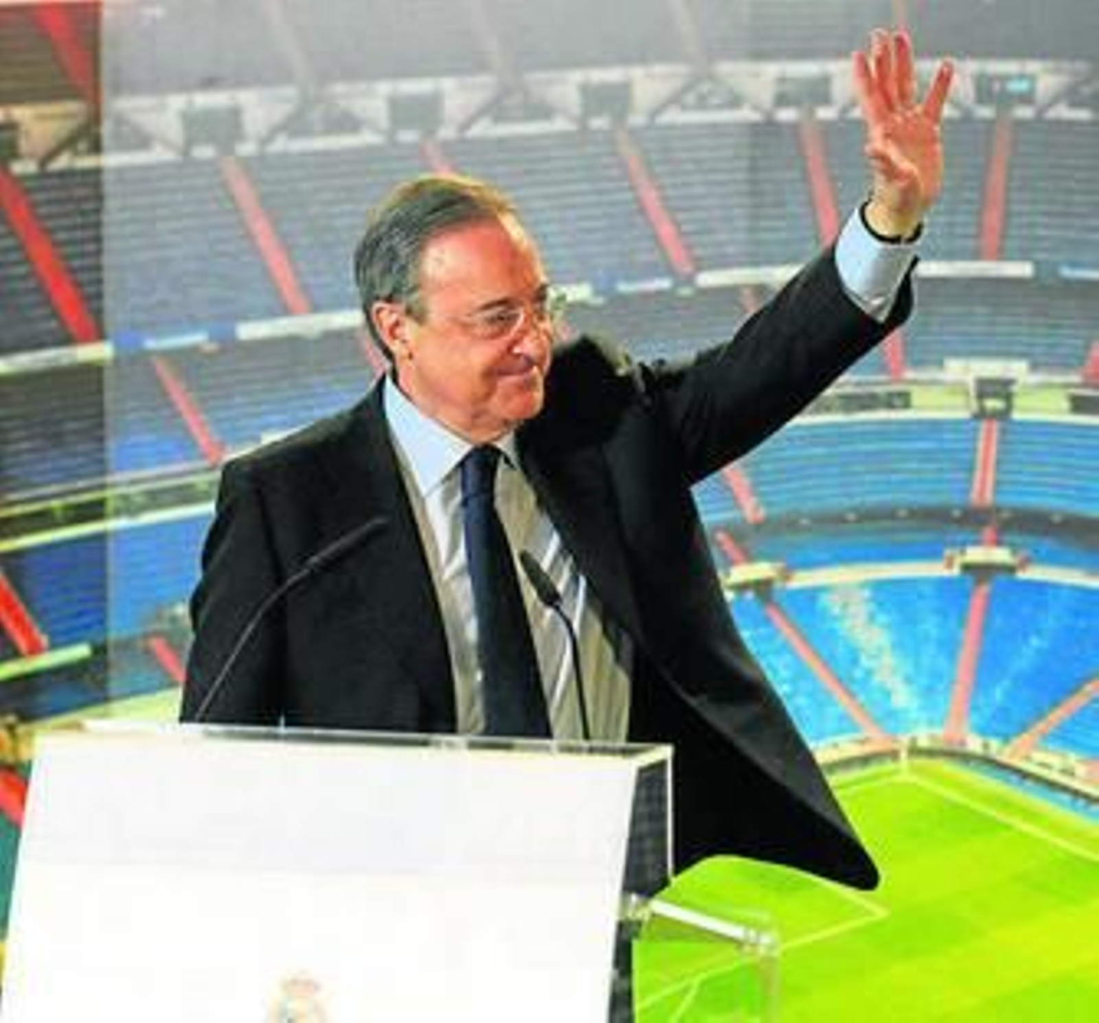 Florentino Pérez, en un acto reciente en el Santiago Bernabéu.