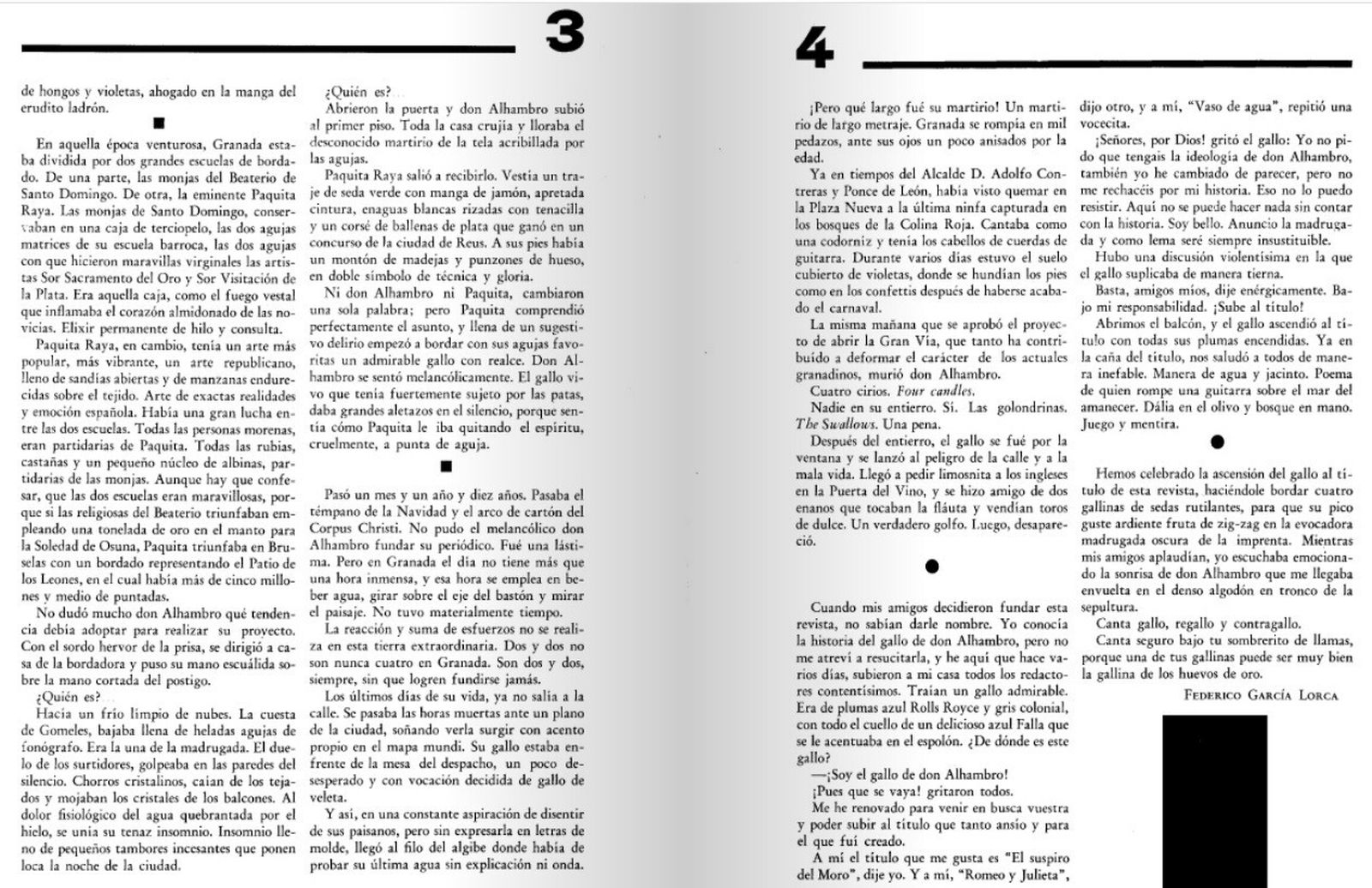"Dos y dos no son nunca cuatro en Granada",  la frase de Lorca que marcó la política municipal