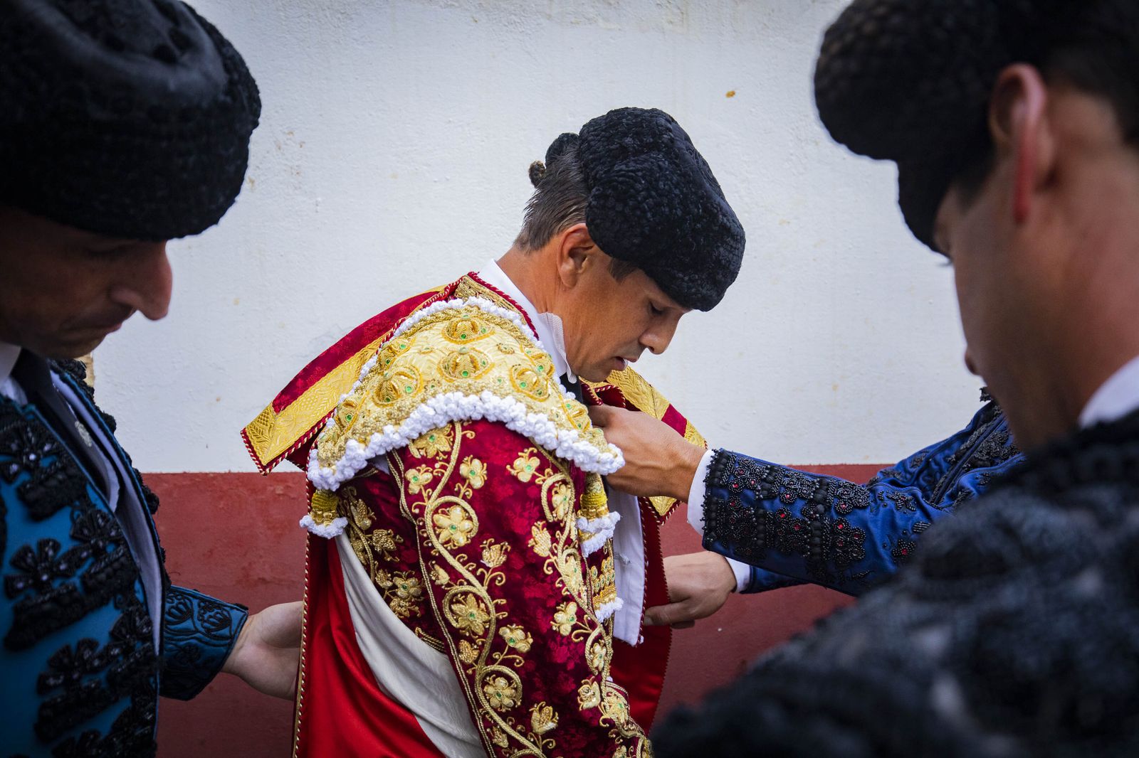 Daniel Crespo, Manzanares y Juan Ortega, en la plaza de toros de El Puerto