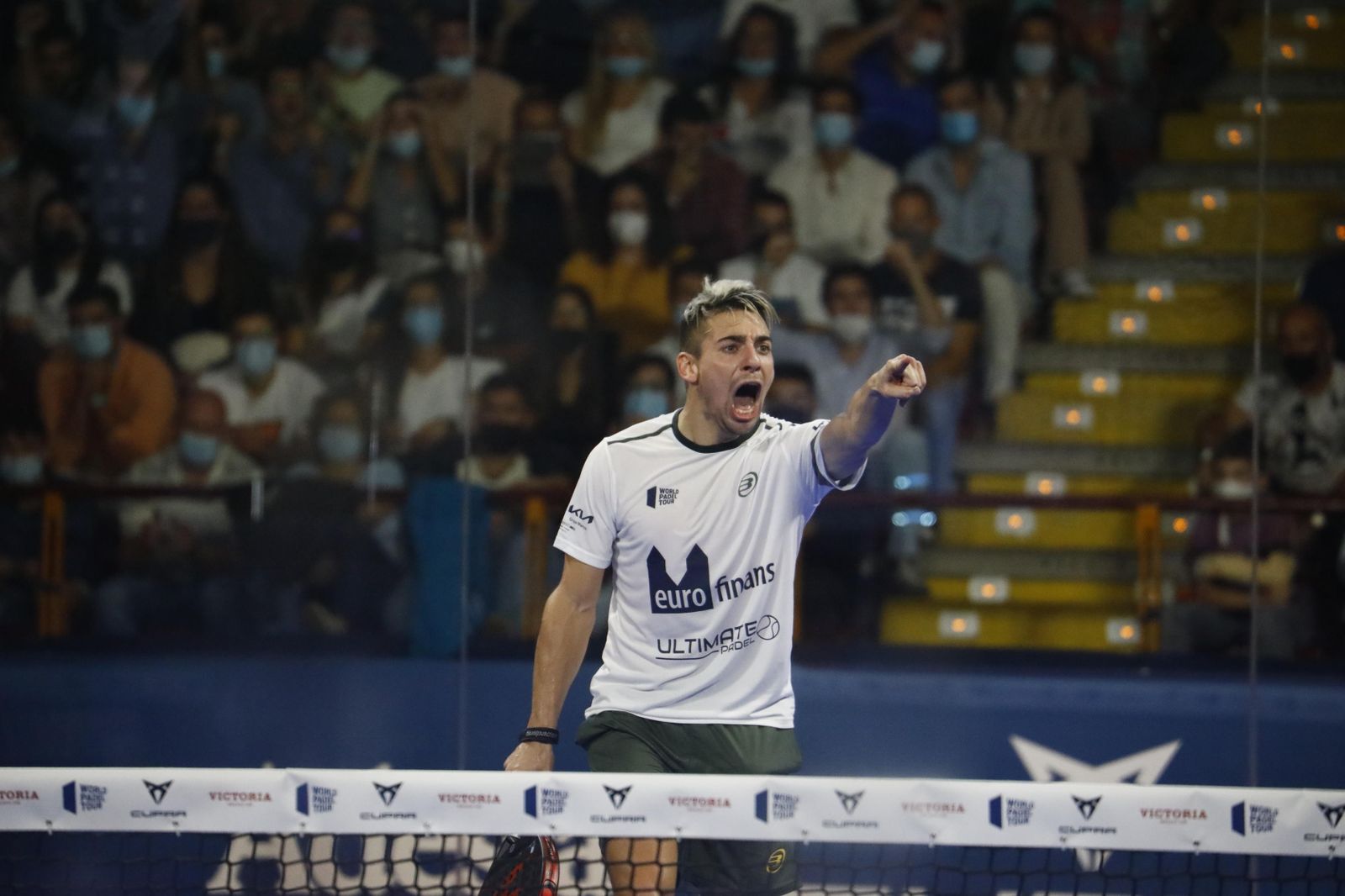 Martín Di Nenno celebra uno de los puntos anotado en las semifinales.