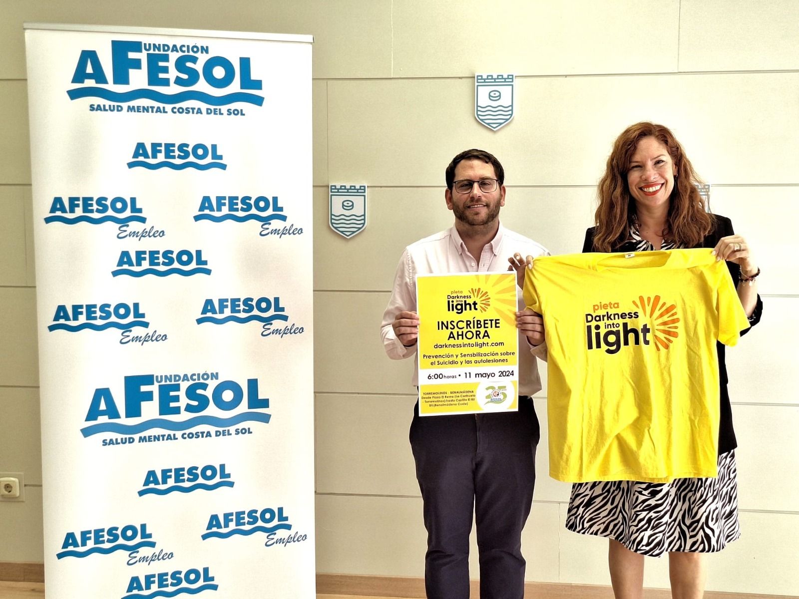 La presentación de la caminata solidaria.