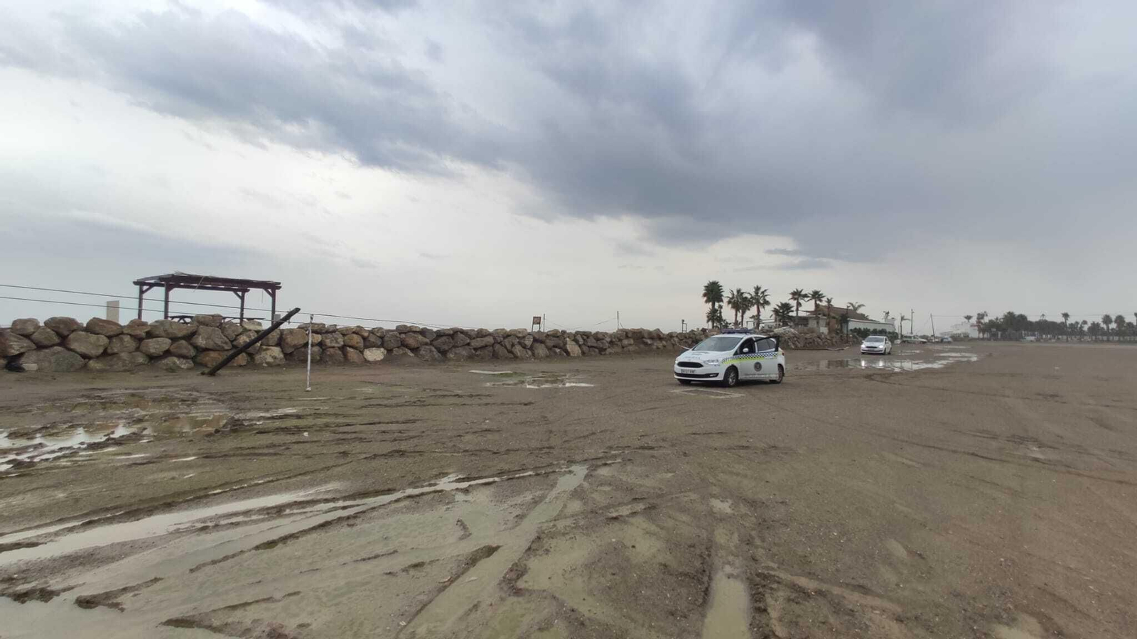 El temporal de lluvia y viento en Málaga