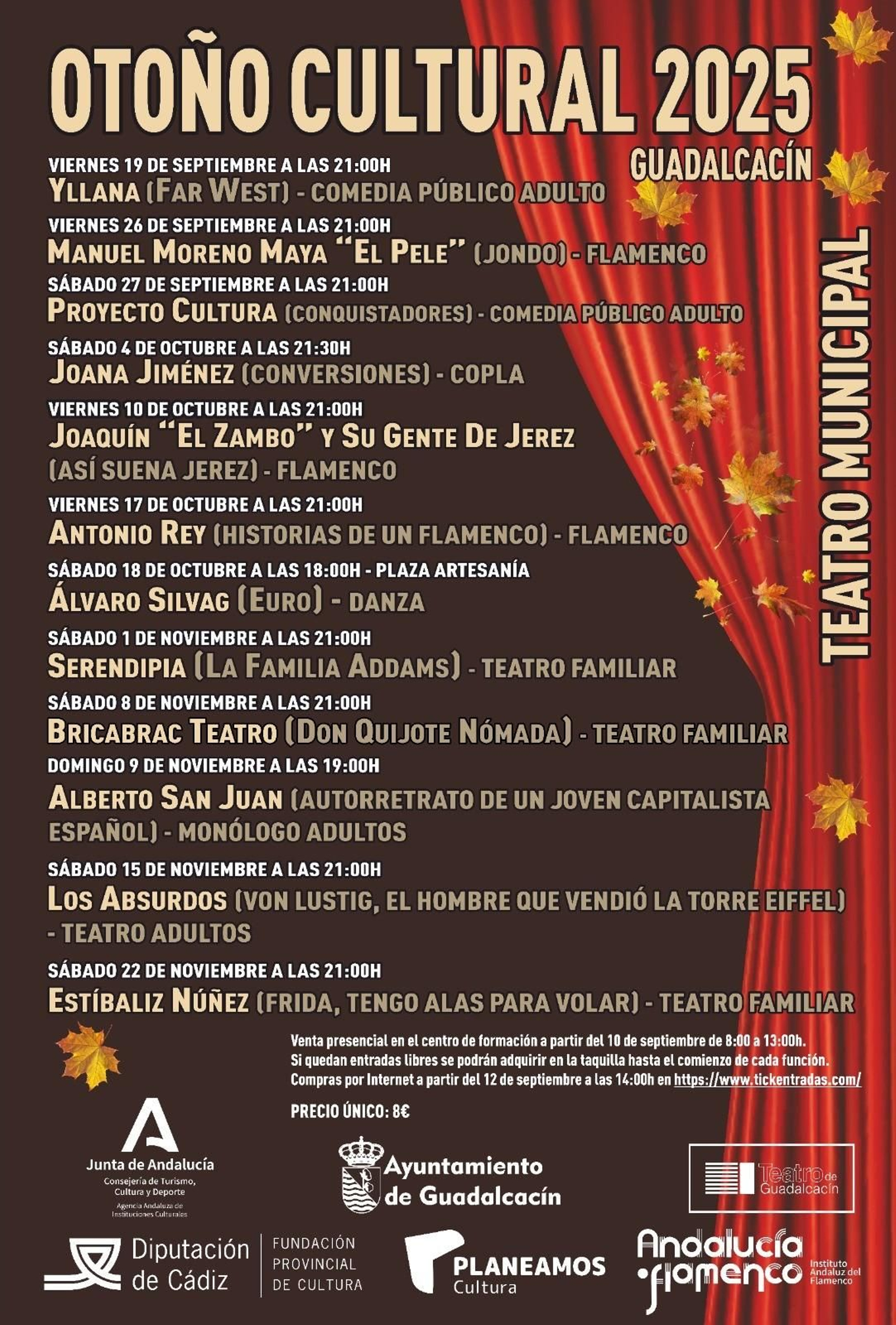 Cartel Otoño Cultural de Guadalcacín 2025.