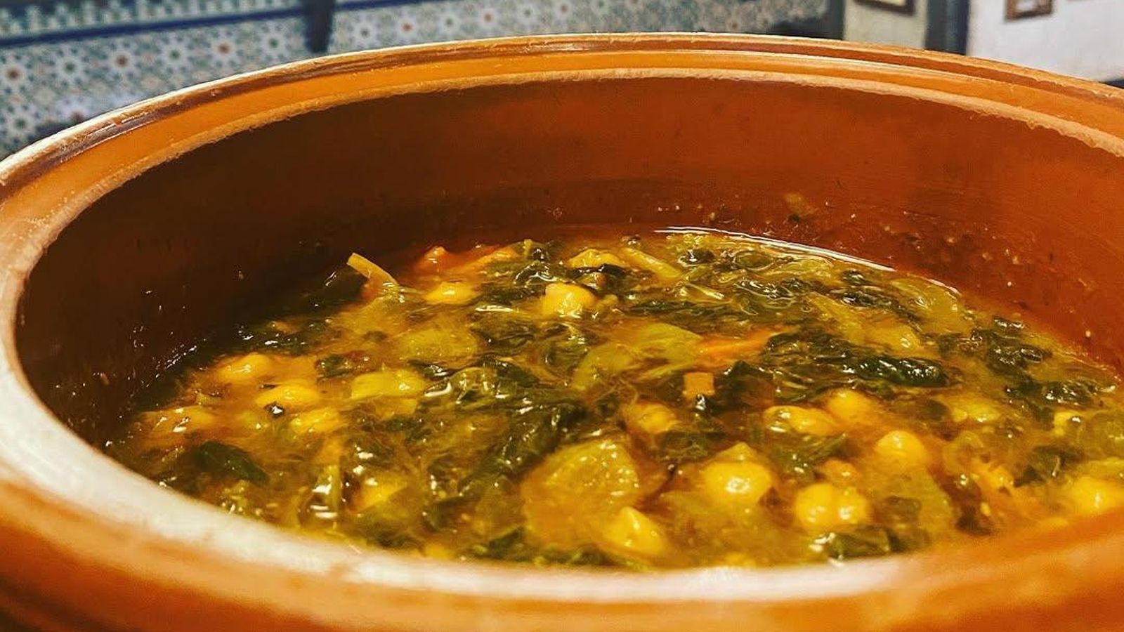 Las espinacas con garbanzos.