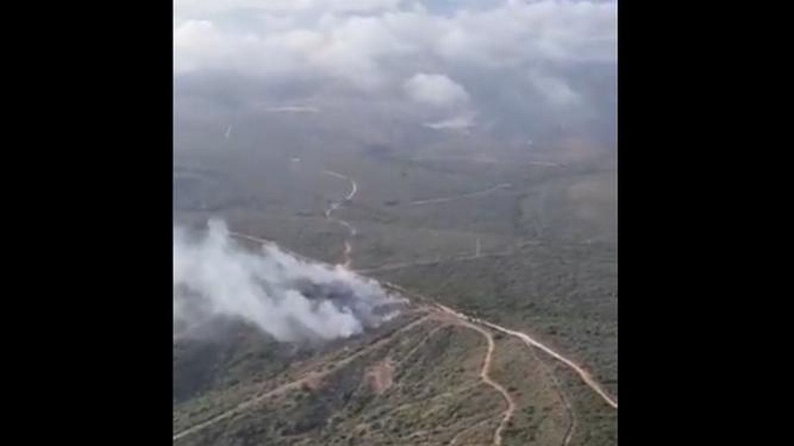 Incendio en el paraje de Los Llanos del Tábano en San Roque