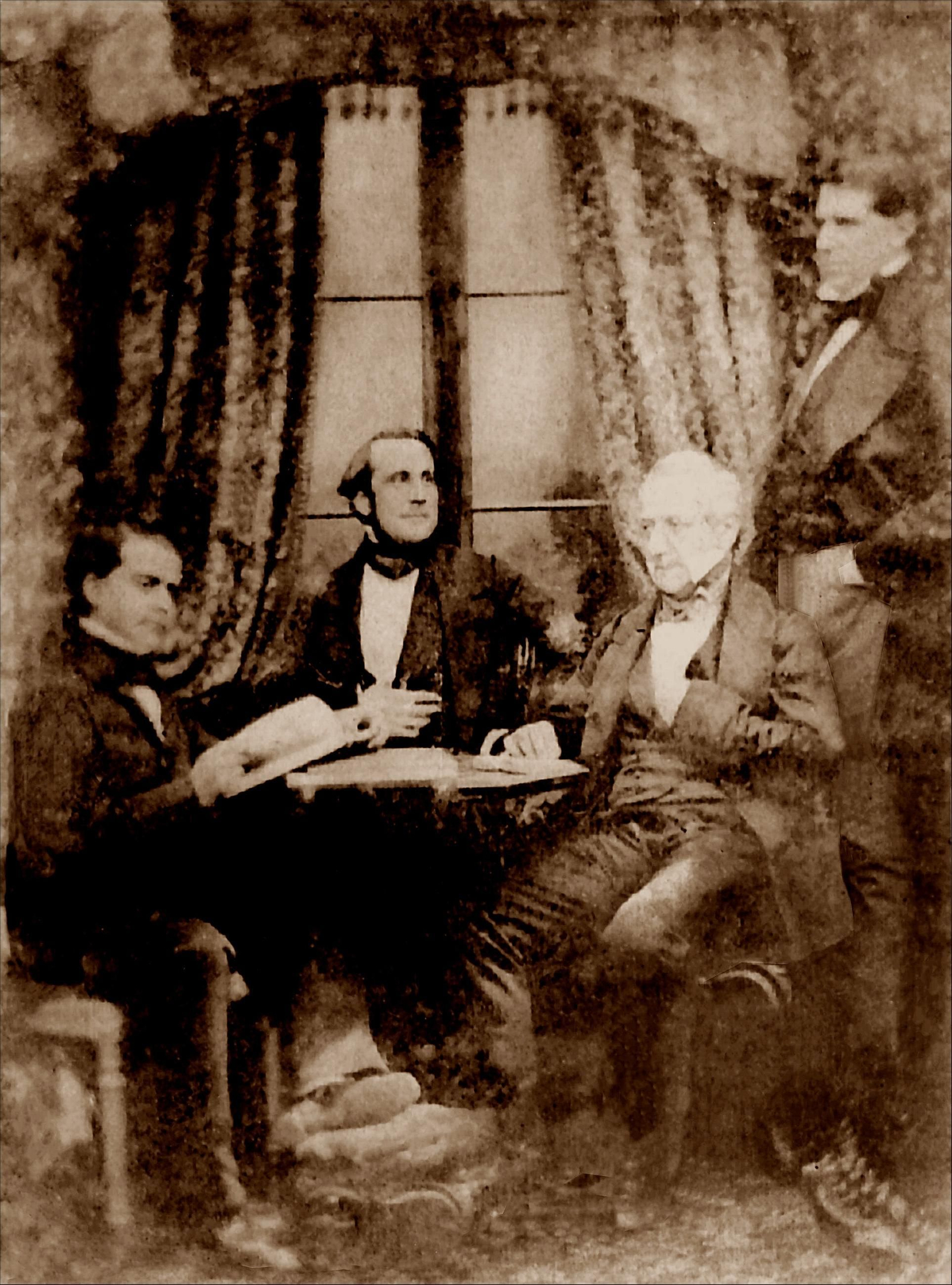 José Díez Imbrechts y sus hijos Manuel, Luis y José Luis Díez y Fernández de la Somera.