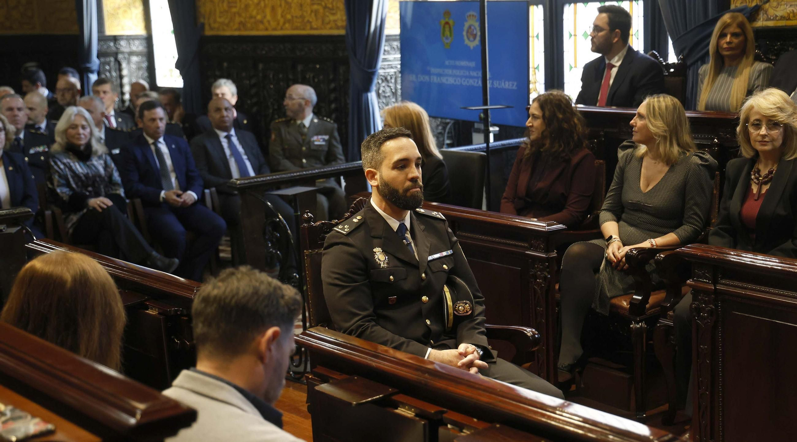 Las fotos del homenaje en Algeciras al inspector jefe de la Policía Nacional Francisco González Suárez