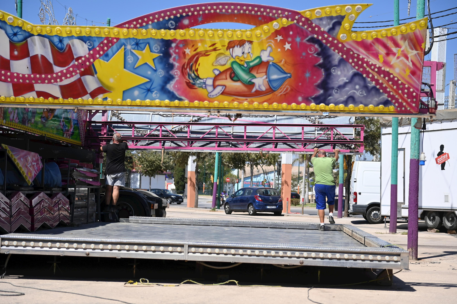 Feria de Málaga 2022: últimos retoques en el Real y el Centro (fotos)