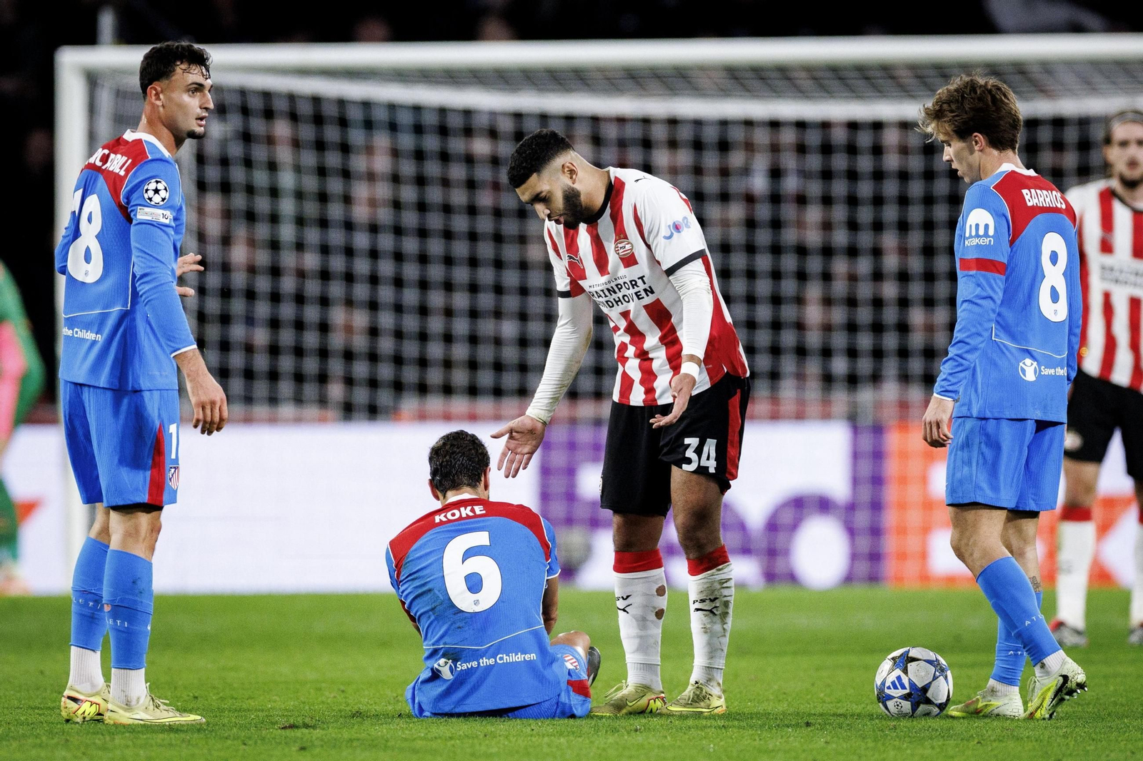 Las imágenes del PSV Eindhoven-Atlético de Madrid
