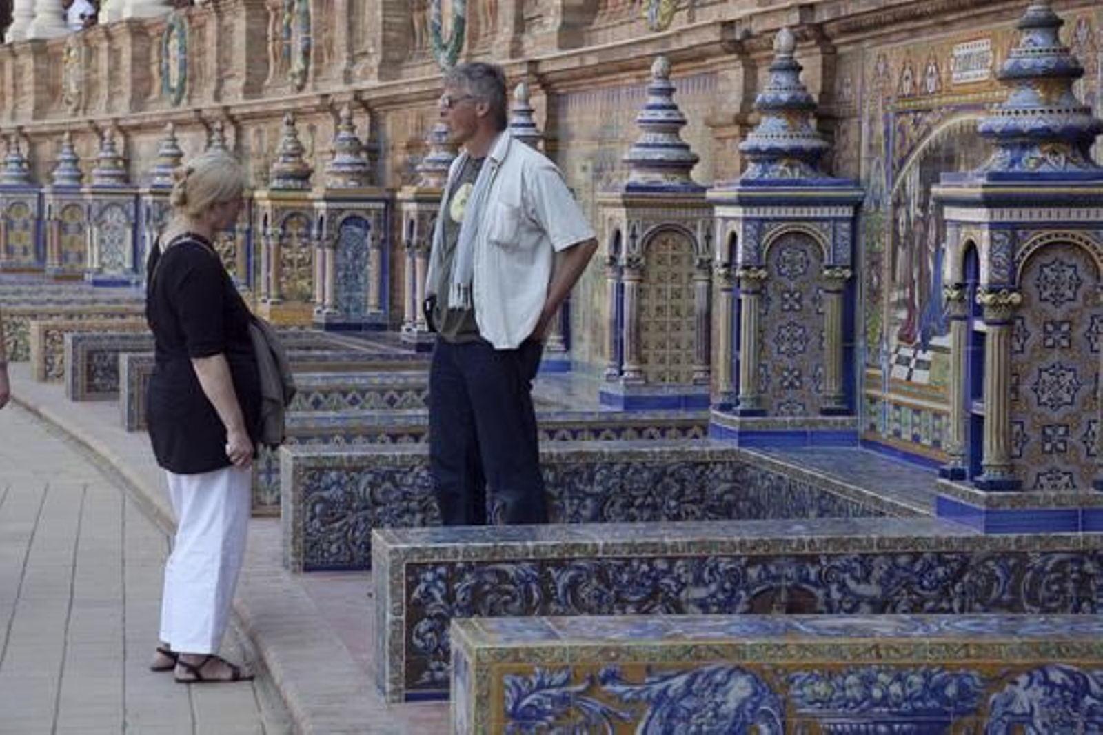Obras previas a la inauguración de la Plaza España.

Foto: Jaime Martínez