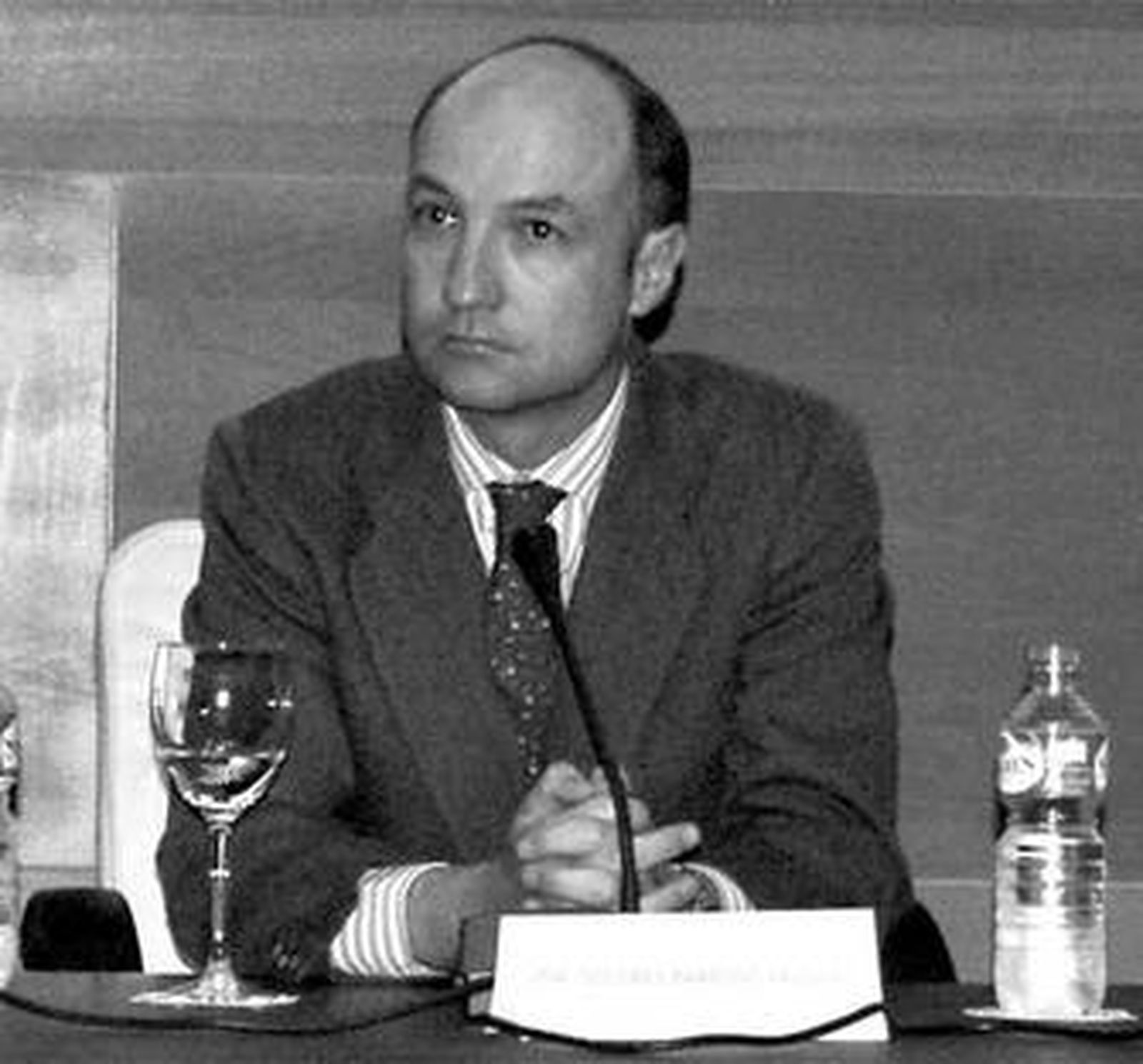 Juan Pedro Domecq Morenés, en el paraninfo del Campus de Jerez.