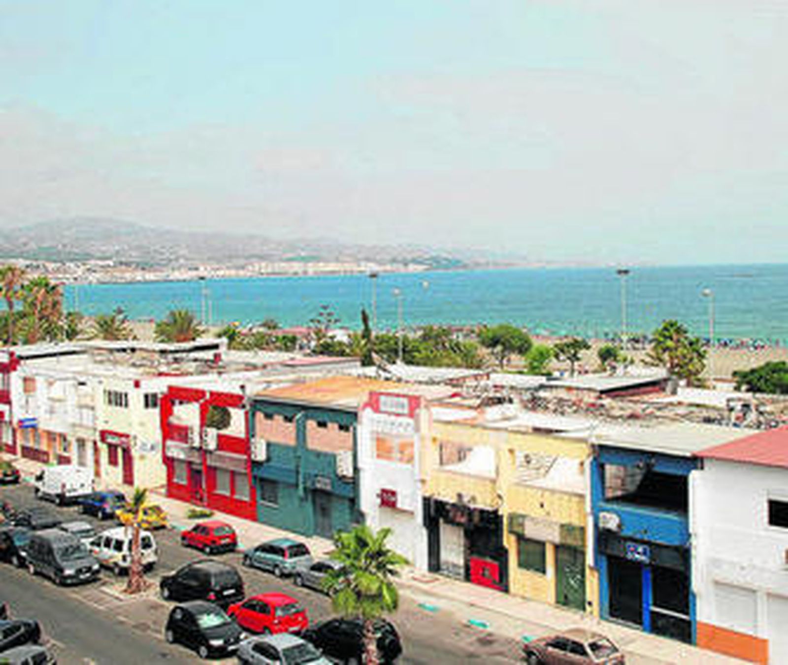Vista de la zona de ocio de El Copo, en Torre del Mar.