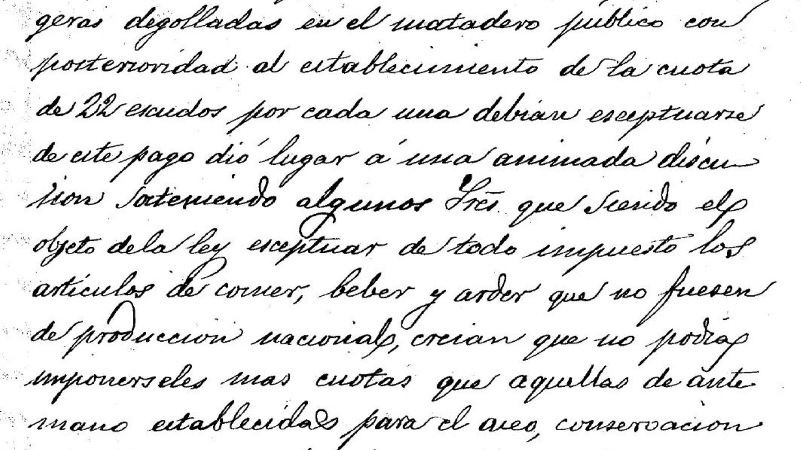 Cuota de 22 escudos por cada res extranjera sacrificada.