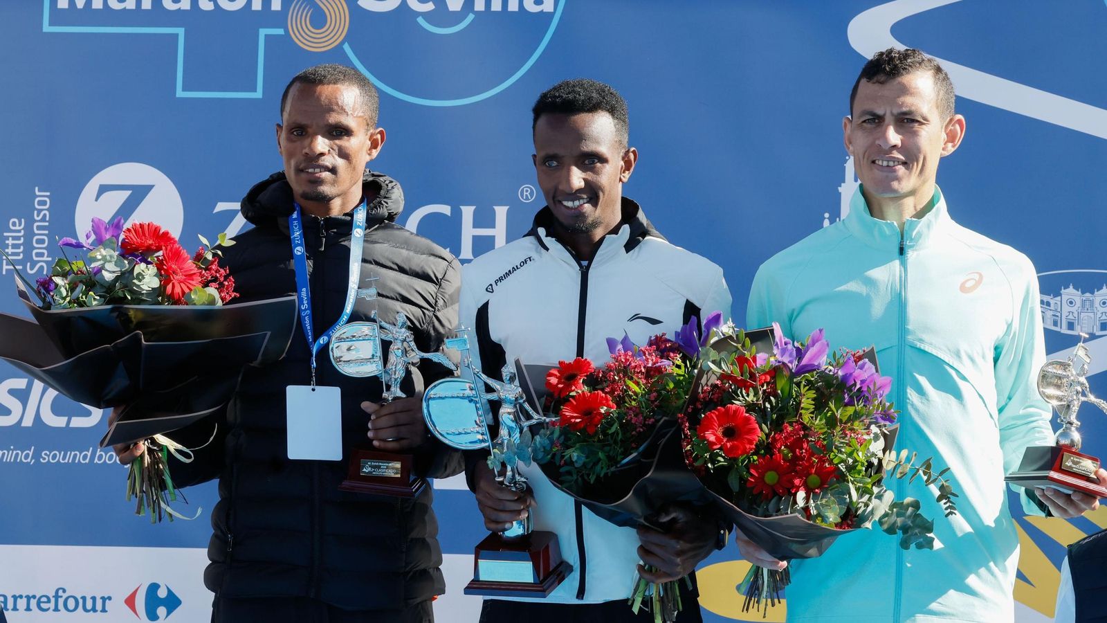 El podio de la prueba en categoría masculina.