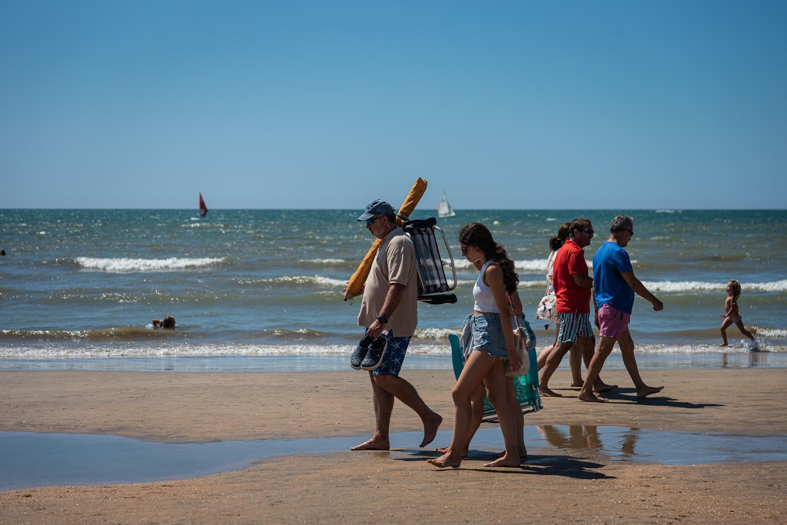 Imágenes del último fin de semana de agosto en las playas de Huelva