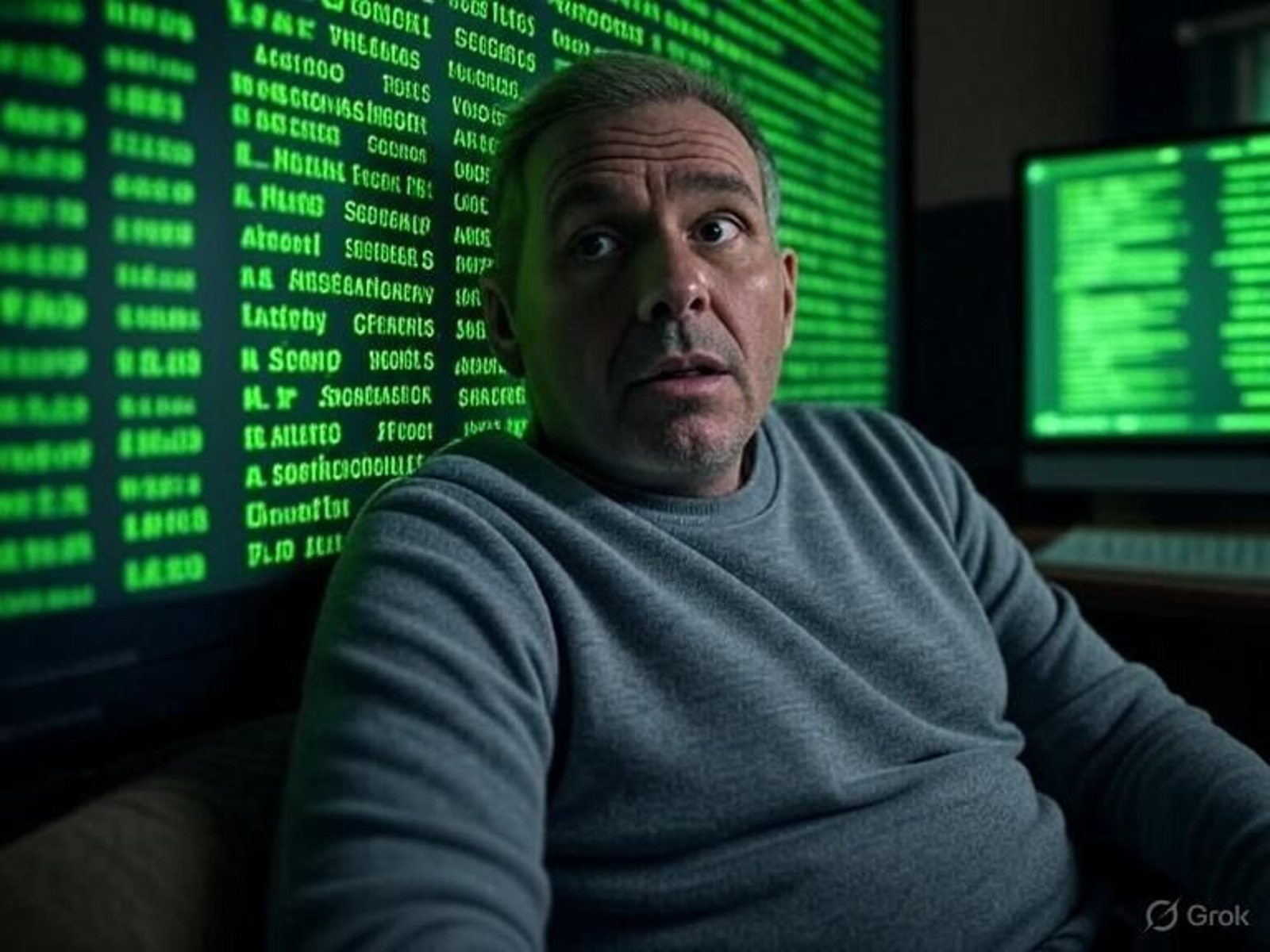 Recreación de un hombre abrumado por una estafa telefónica