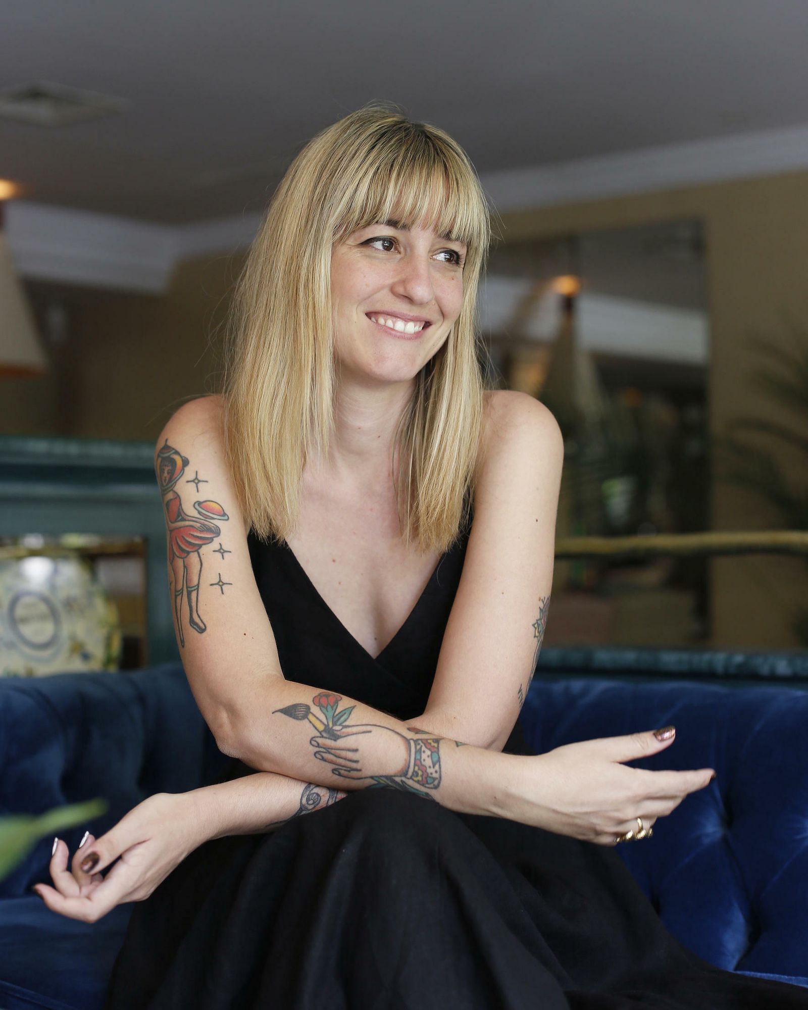 María Hesse, durante su charla con este diario.