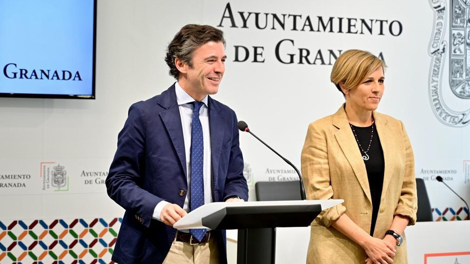 Saavedra y Agudo, en rueda de prensa posterior a la Junta de Gobierno Local.