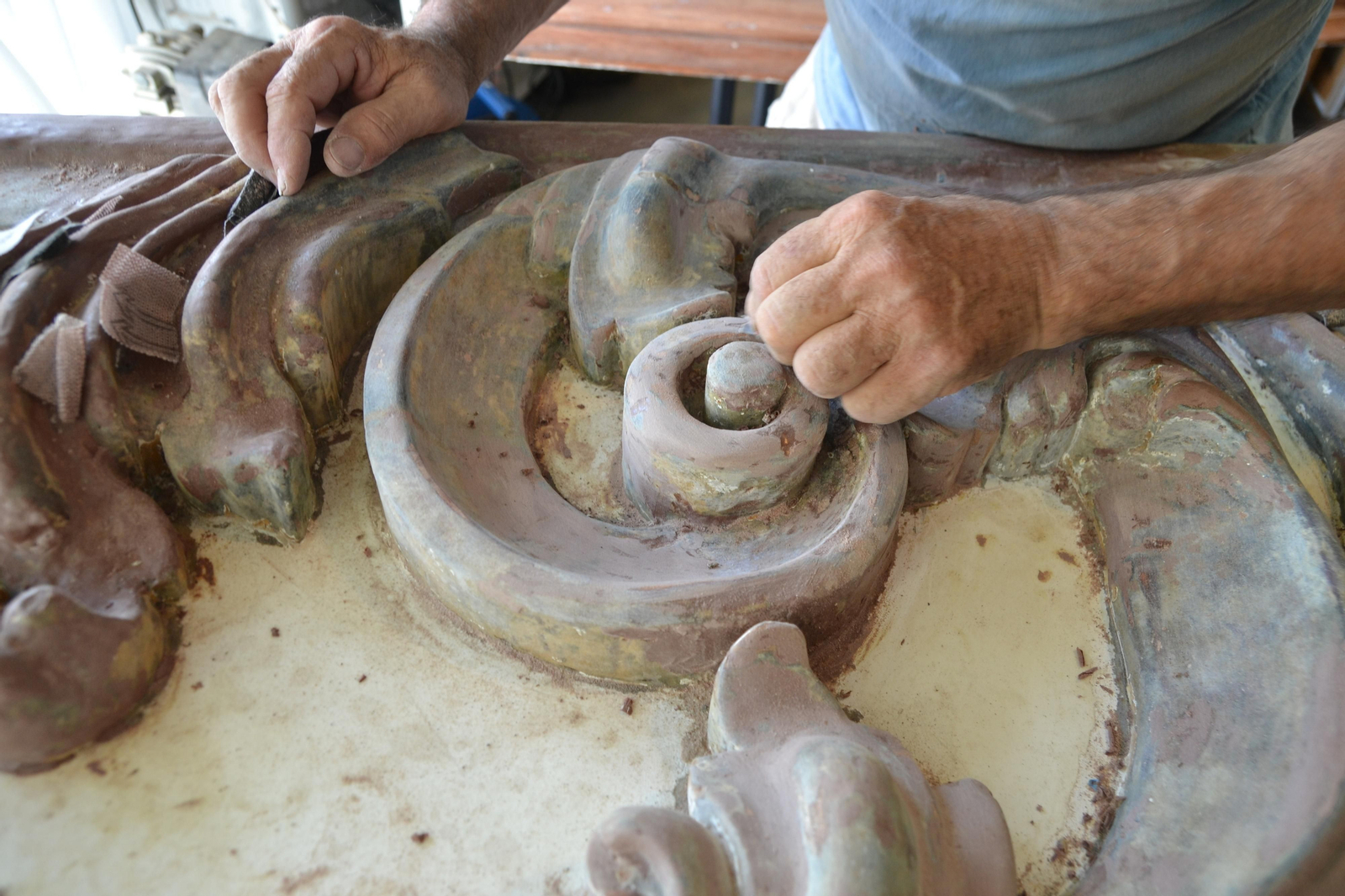Así ha sido la restauración en Jerez de la diosa de Elcano