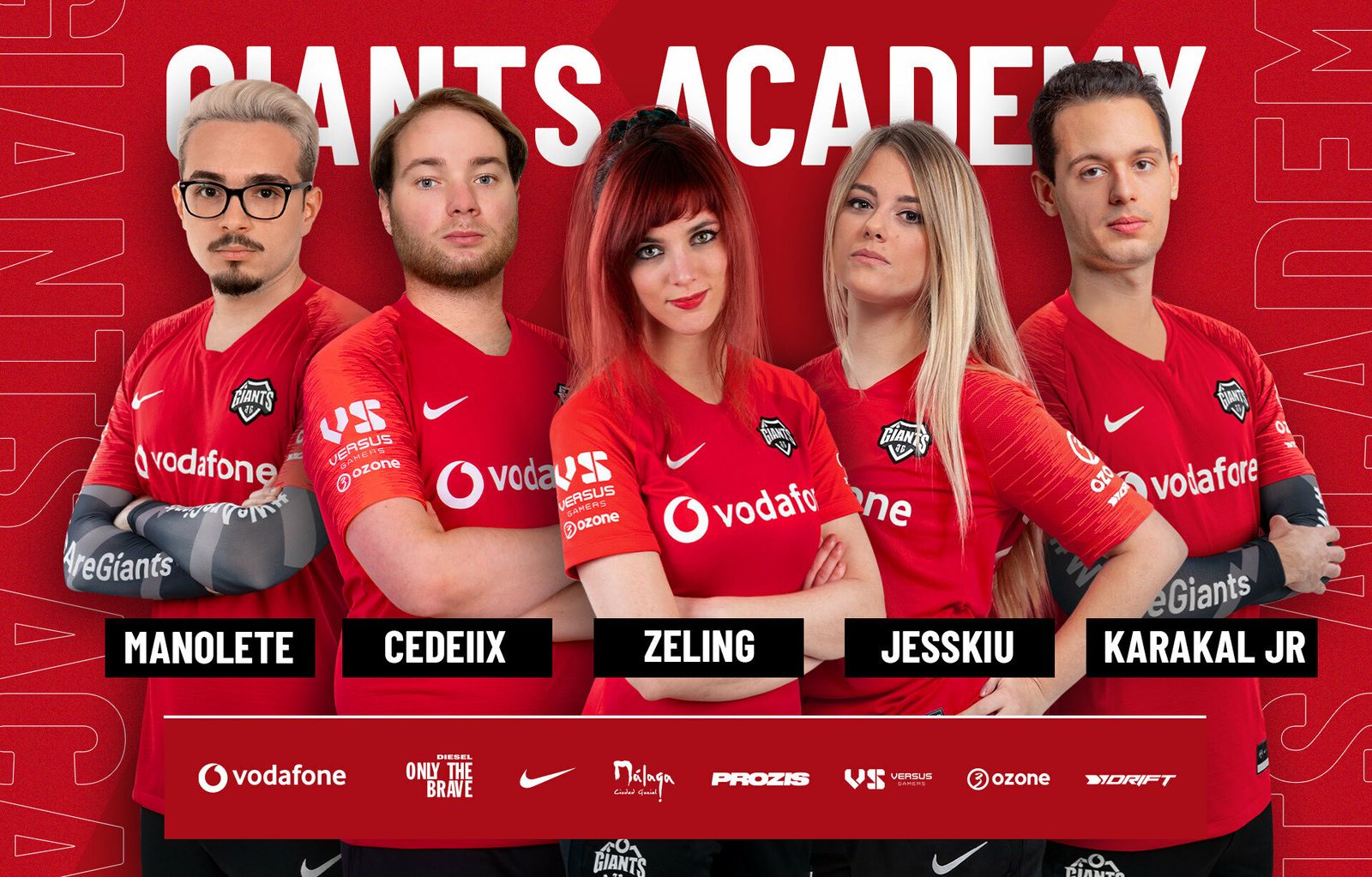 El equipo Vodafone Giants Academy.