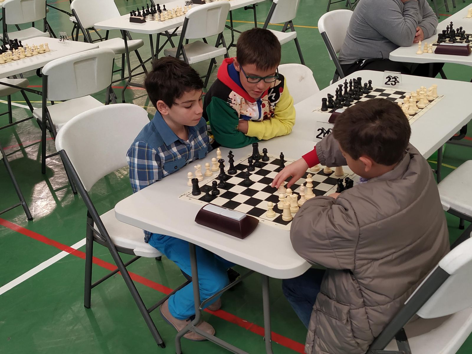 Jugadores de ajedrez en el municipio huercalense