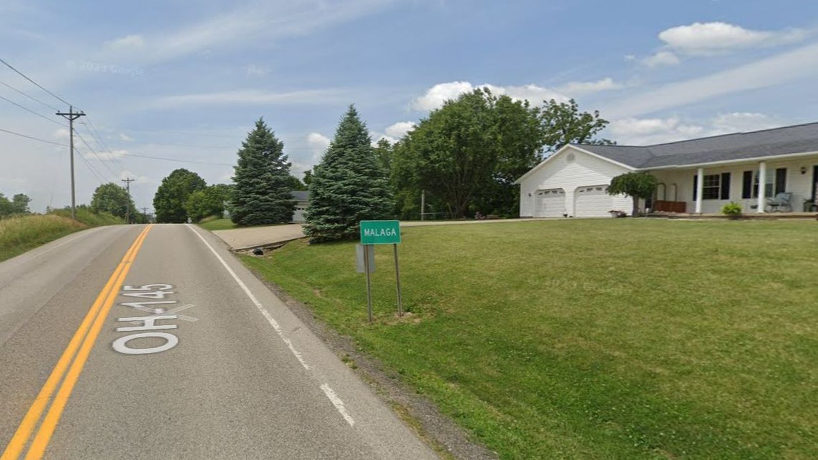 Cartel de entrada a Malaga, en el estado de Ohio.